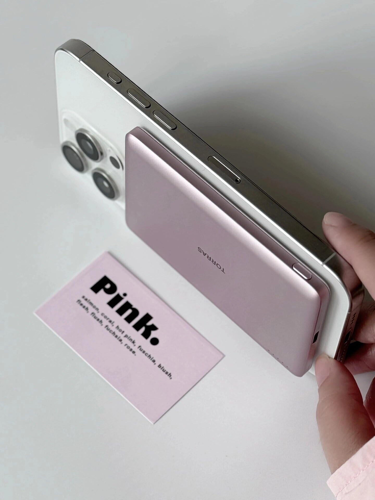 Foto 4 pulgar | Cargador Inalámbrico Power Bank Torras Minimag De 5000 Mah, Color Rosa - Venta Internacional.