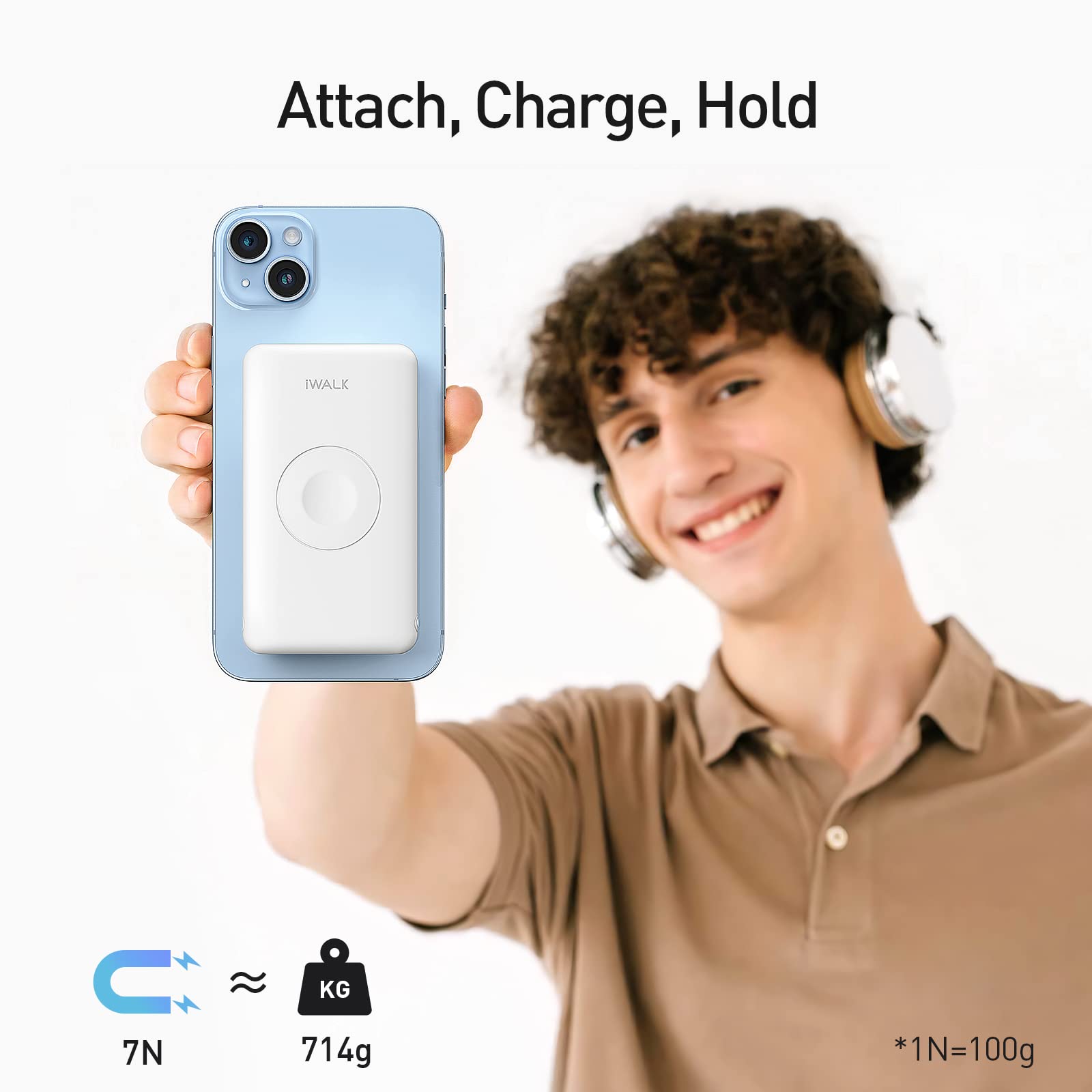 Foto 8 pulgar | Power Bank Iwalk Mag-x Magnético Inalámbrico De 10000 Mah Con Cargador Iwatch - Venta Internacional.