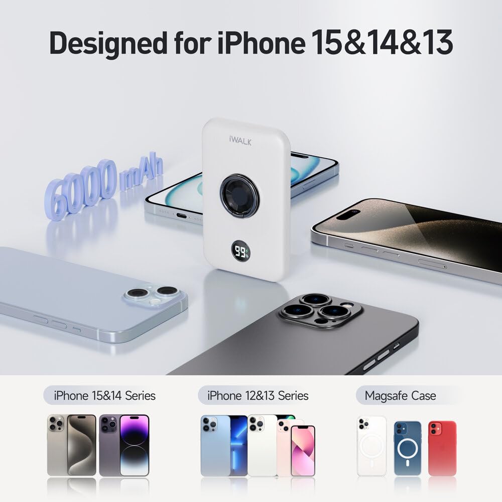 Foto 4 pulgar | Batería Externa Inalámbrica Iwalk Magnetic 6000 Mah Para Iphone - Venta Internacional.