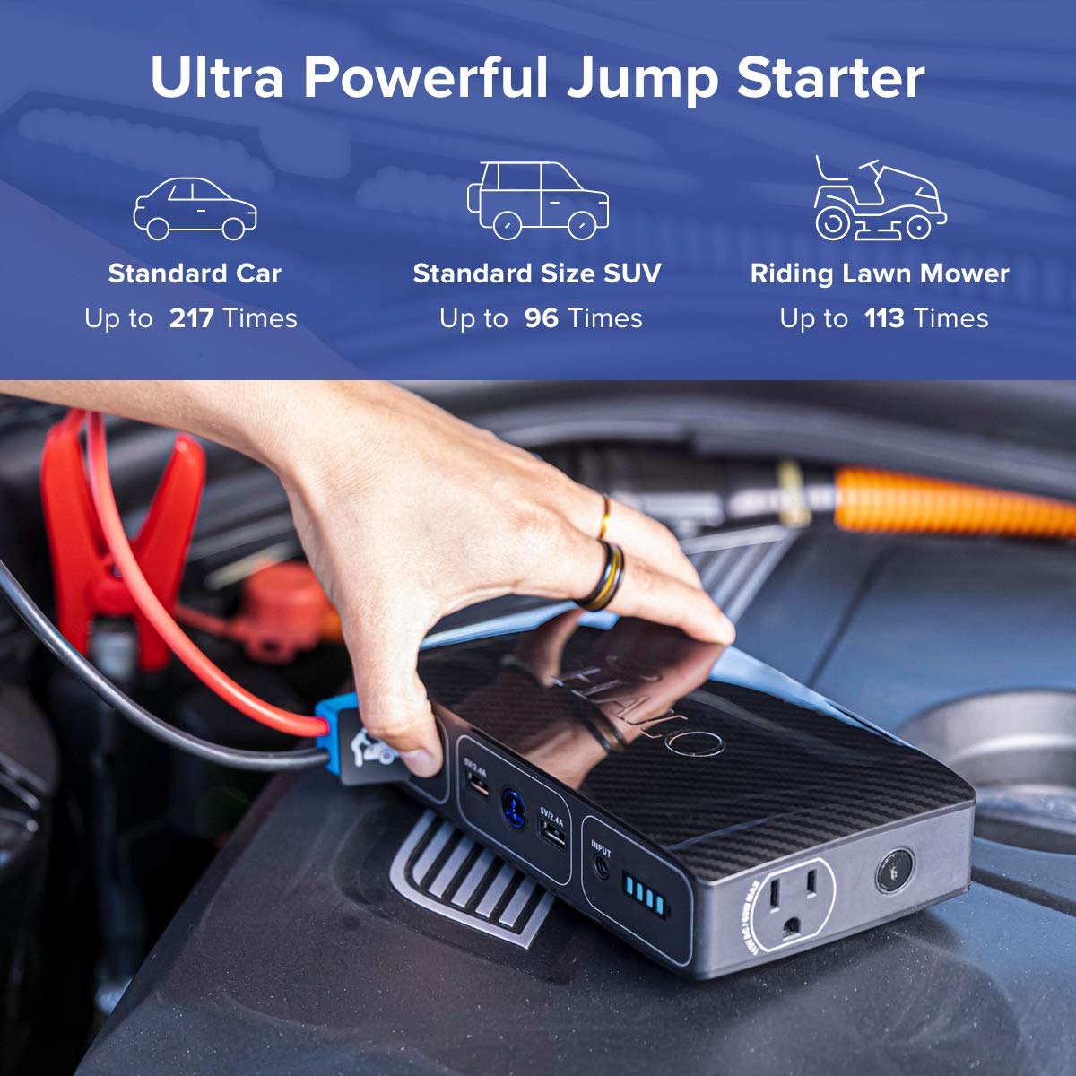 Foto 3 pulgar | Cargador Portátil Para Coche Jump Starter Halo Bolt 58830 Mah Negro - Venta Internacional.