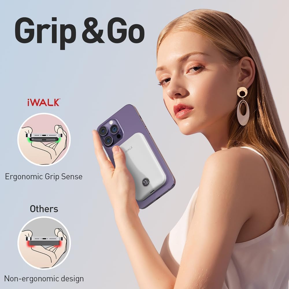 Foto 6 pulgar | Cargador Portátil Iwalk Magnetic 5000 Mah 18 W Para Iphone Blanco - Venta Internacional.