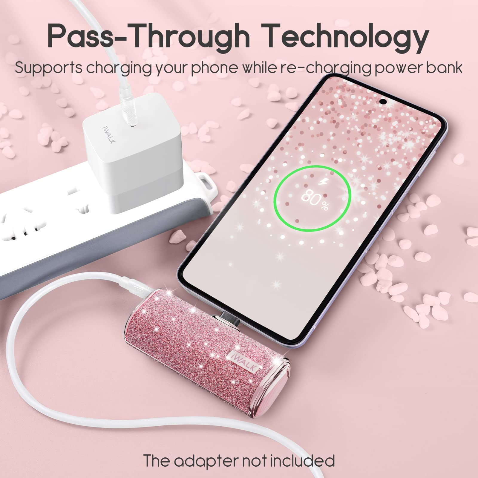 Foto 5 pulgar | Cargador Portátil Iwalk 4500mah Usb-c Rosa Para Iphone/samsung - Venta Internacional.