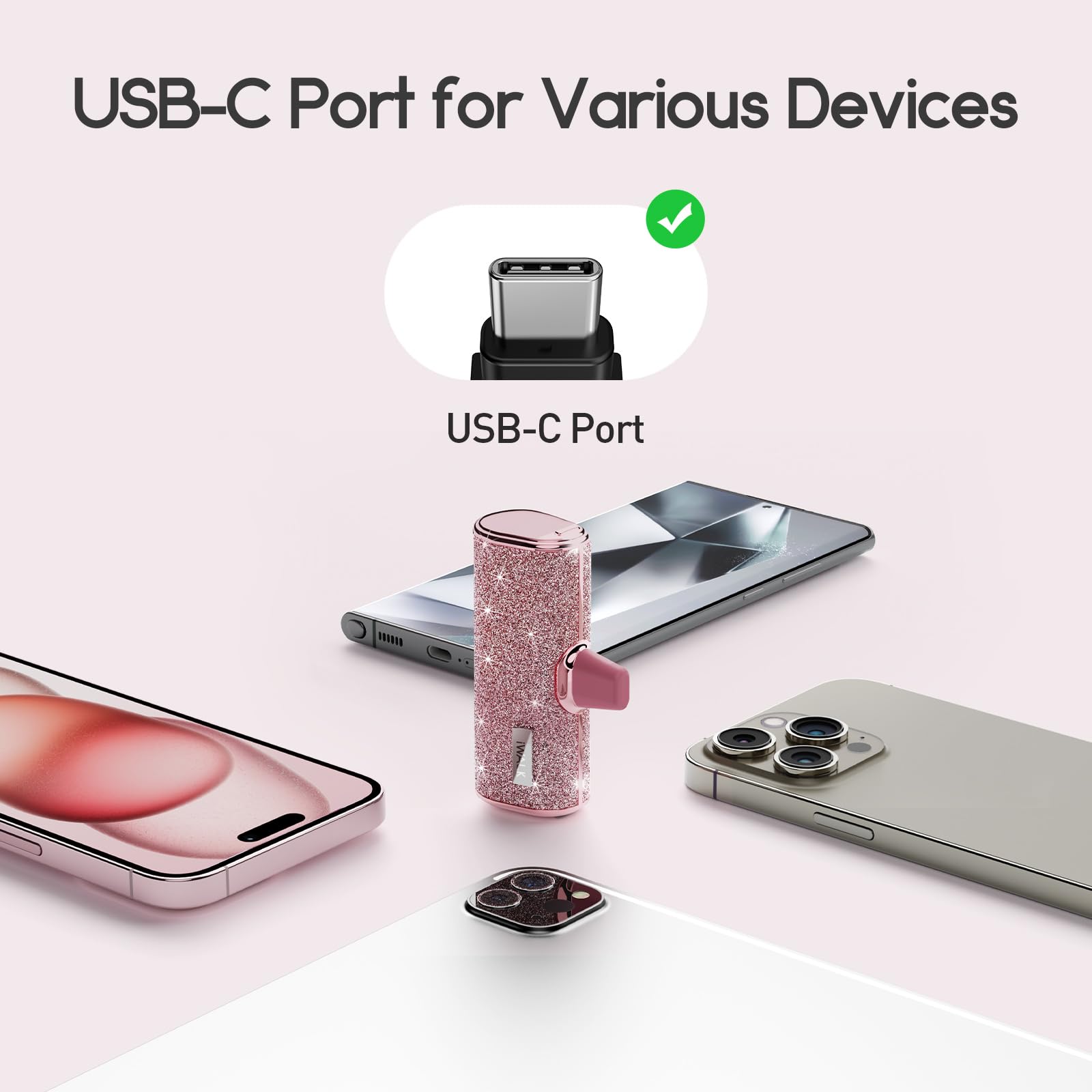 Foto 6 pulgar | Cargador Portátil Iwalk 4500mah Usb-c Rosa Para Iphone/samsung - Venta Internacional.