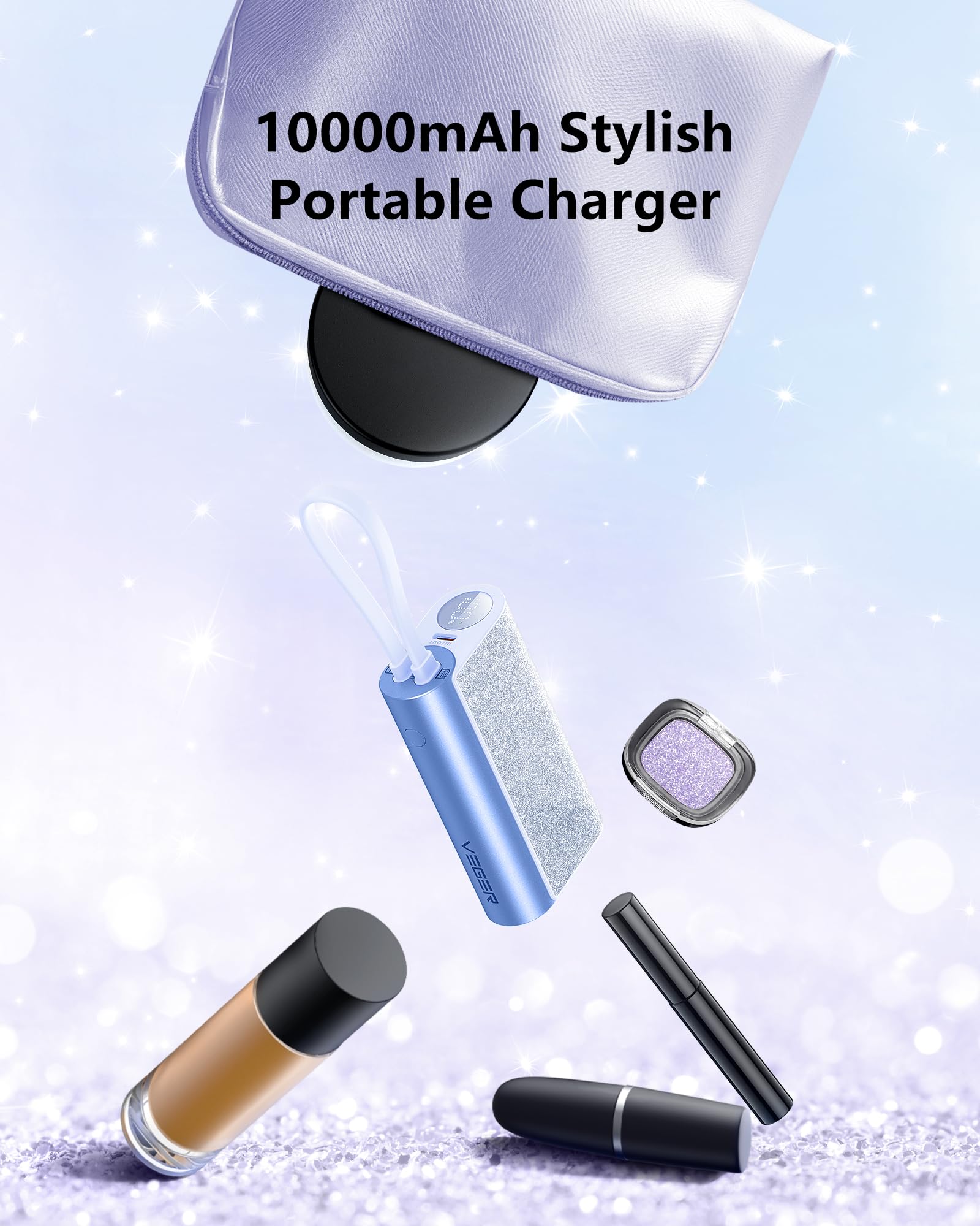 Foto 3 pulgar | Cargador Portátil Compacto Power Bank Veger De 10000 Mah, 20 W, Azul - Venta Internacional.