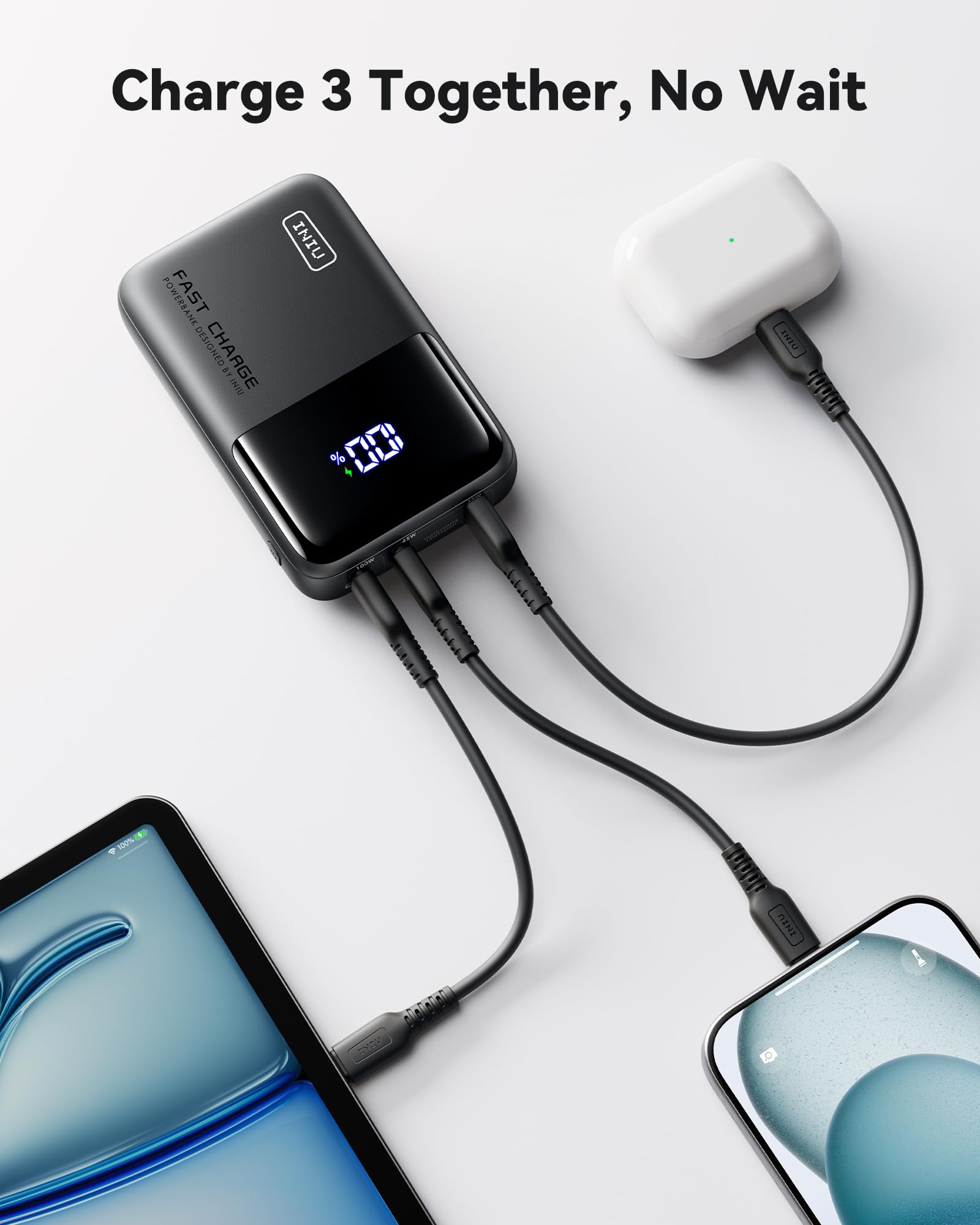 Foto 7 pulgar | Batería Externa Iniu 25000 Mah 100 W Con Usb-c Para Iphone Samsung - Venta Internacional.