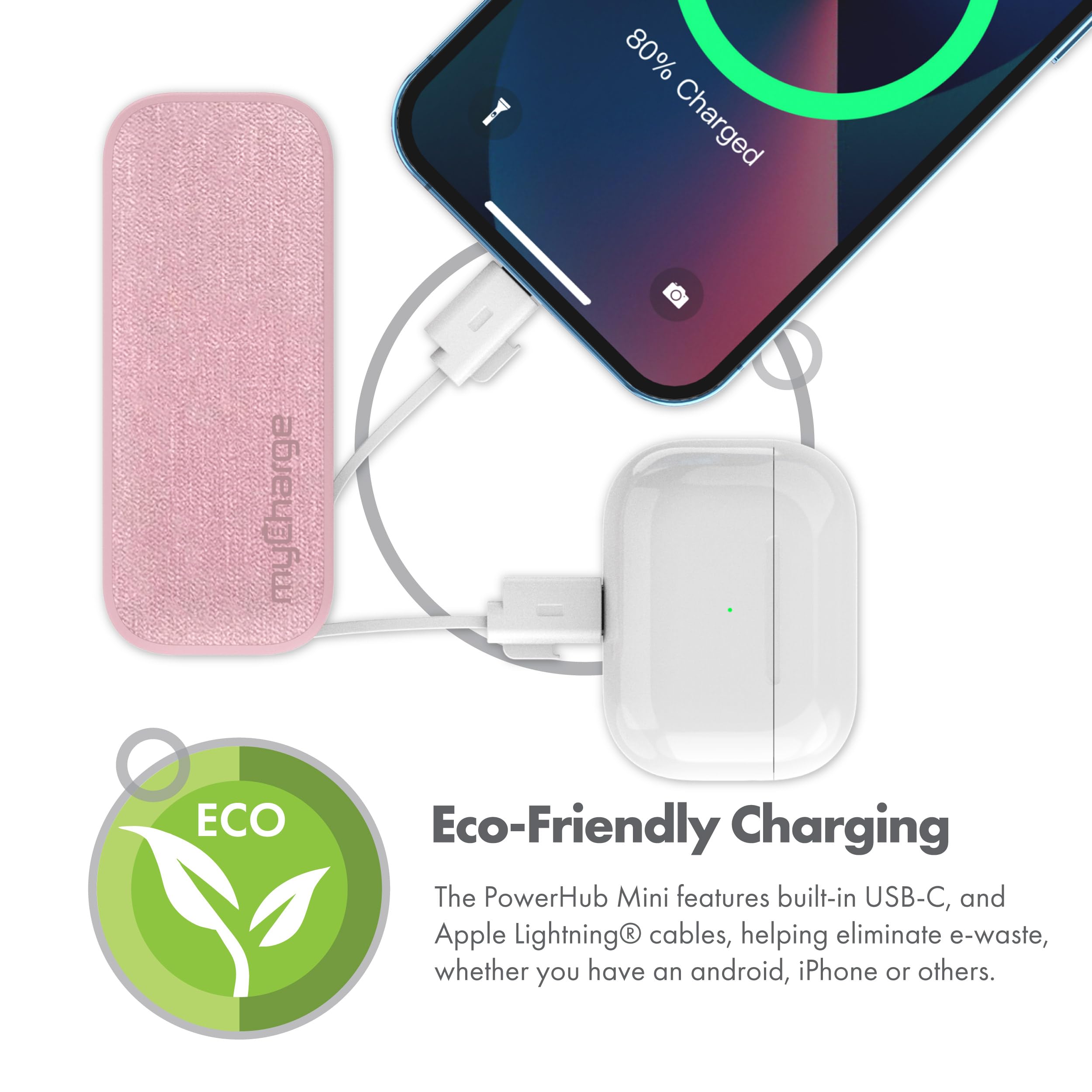 Foto 5 pulgar | Cargador Portátil Mycharge Powerhub Mini 3000mah Rosa - Venta Internacional.