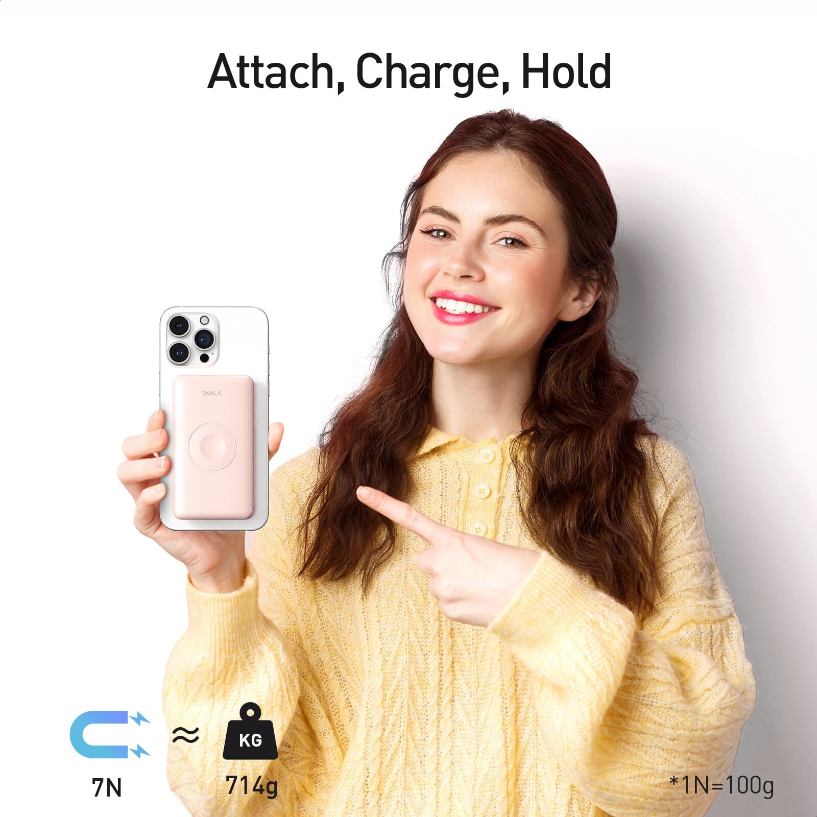 Foto 7 | Power Bank Iwalk Mag-x Magnético Inalámbrico De 10000 Mah Con Cargador Iwatch - Venta Internacional.