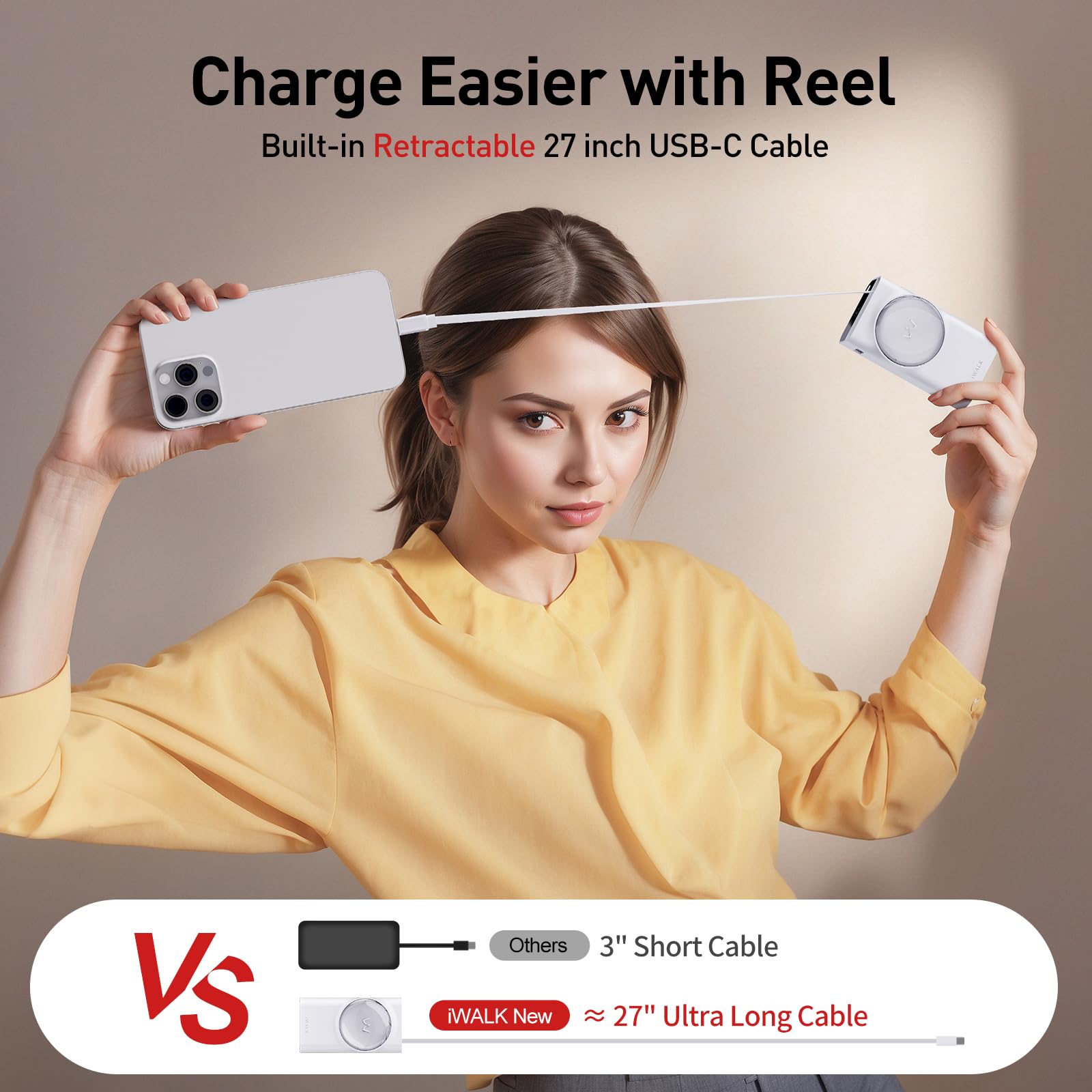 Foto 3 pulgar | Cargador Portátil Iwalk Linkpod Reel De 10000 Mah 30 W Con 3 Salidas - Venta Internacional.