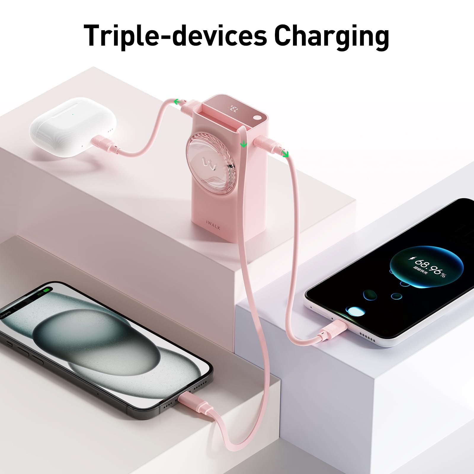Foto 6 pulgar | Cargador Portátil Iwalk Linkpod Reel De 10000 Mah 30 W Con 3 Salidas - Venta Internacional.