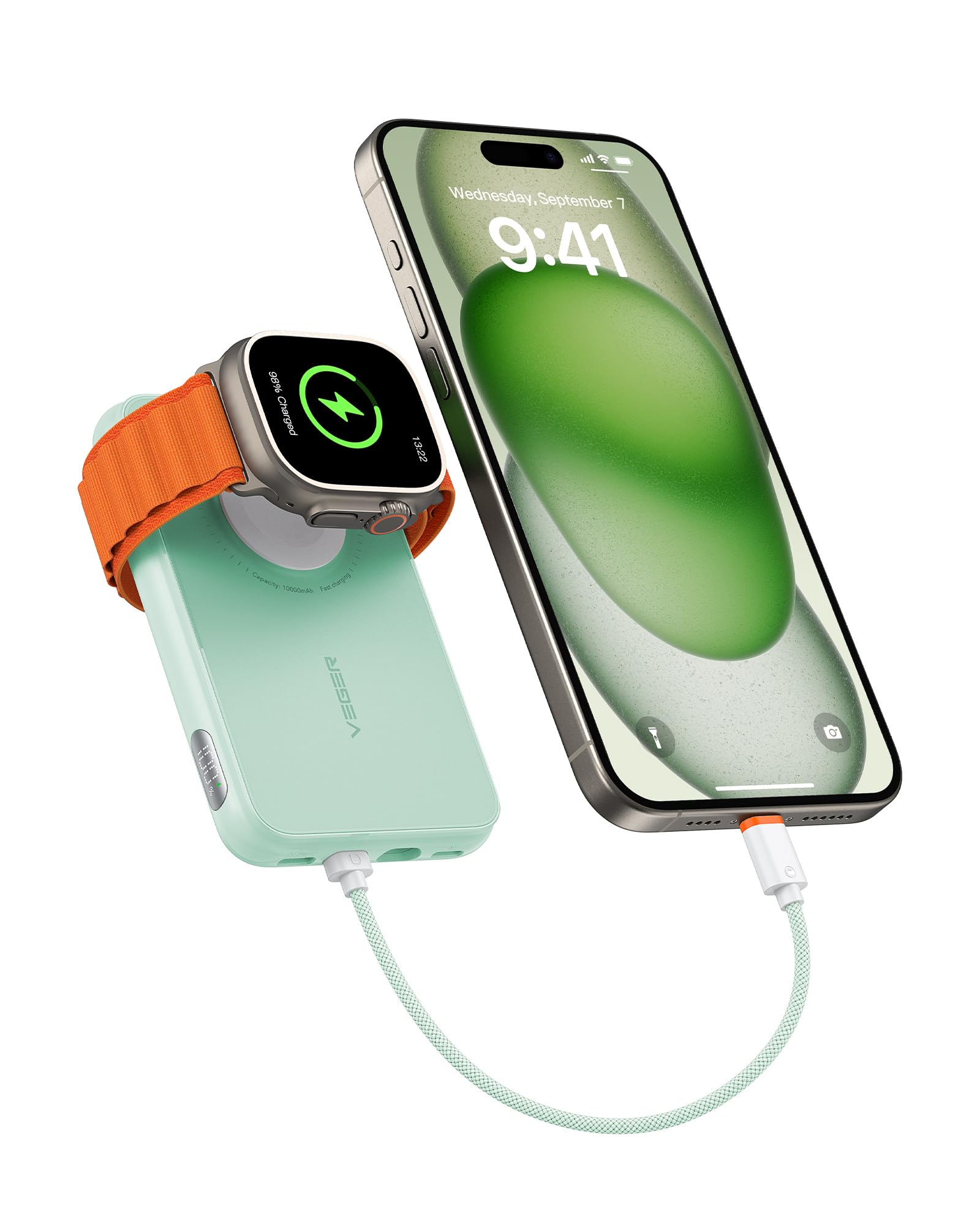 Cargador Portátil Veger 10000 Mah Verde - Venta Internacional