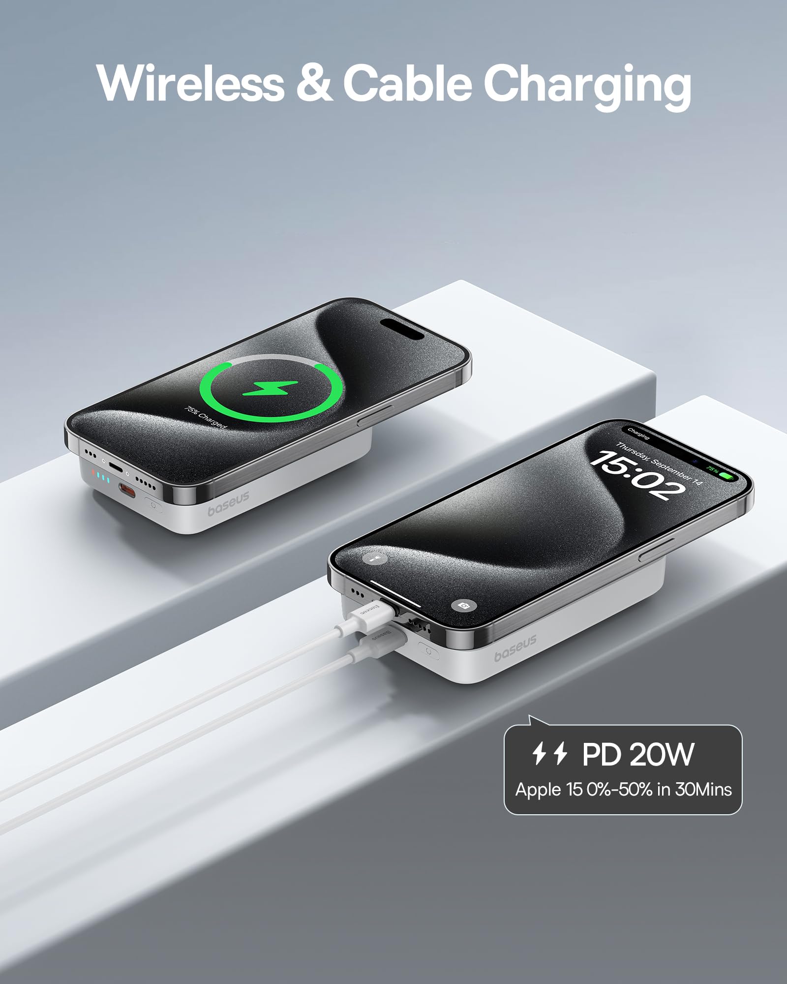 Foto 2 | Cargador Portátil Inalámbrico Baseus Magnetic 10000 Mah Pd 20w - Venta Internacional.