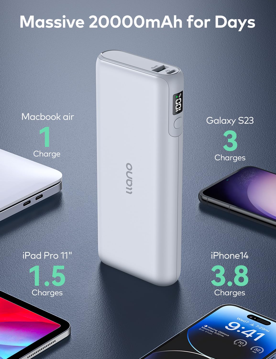 Foto 4 pulgar | Cargador Portátil Para Portátil Llano Power Bank De 65 W, 2000 Mah - Venta Internacional.
