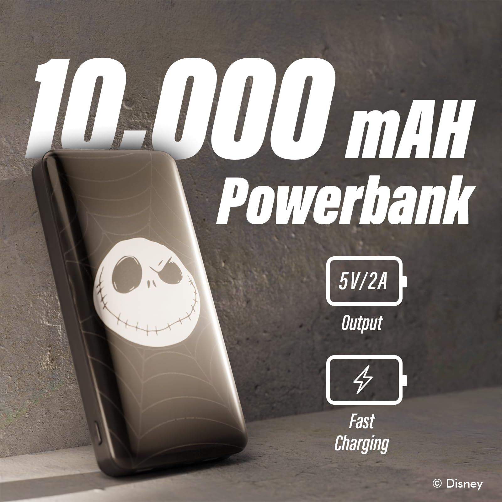 Foto 3 pulgar | Power Bank Disney La Pesadilla Antes de Navidad de Tim Burton - Venta Internacional