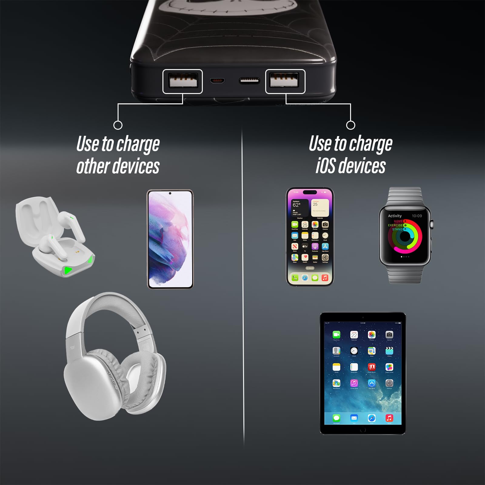 Foto 8 pulgar | Power Bank Disney La Pesadilla Antes de Navidad de Tim Burton - Venta Internacional