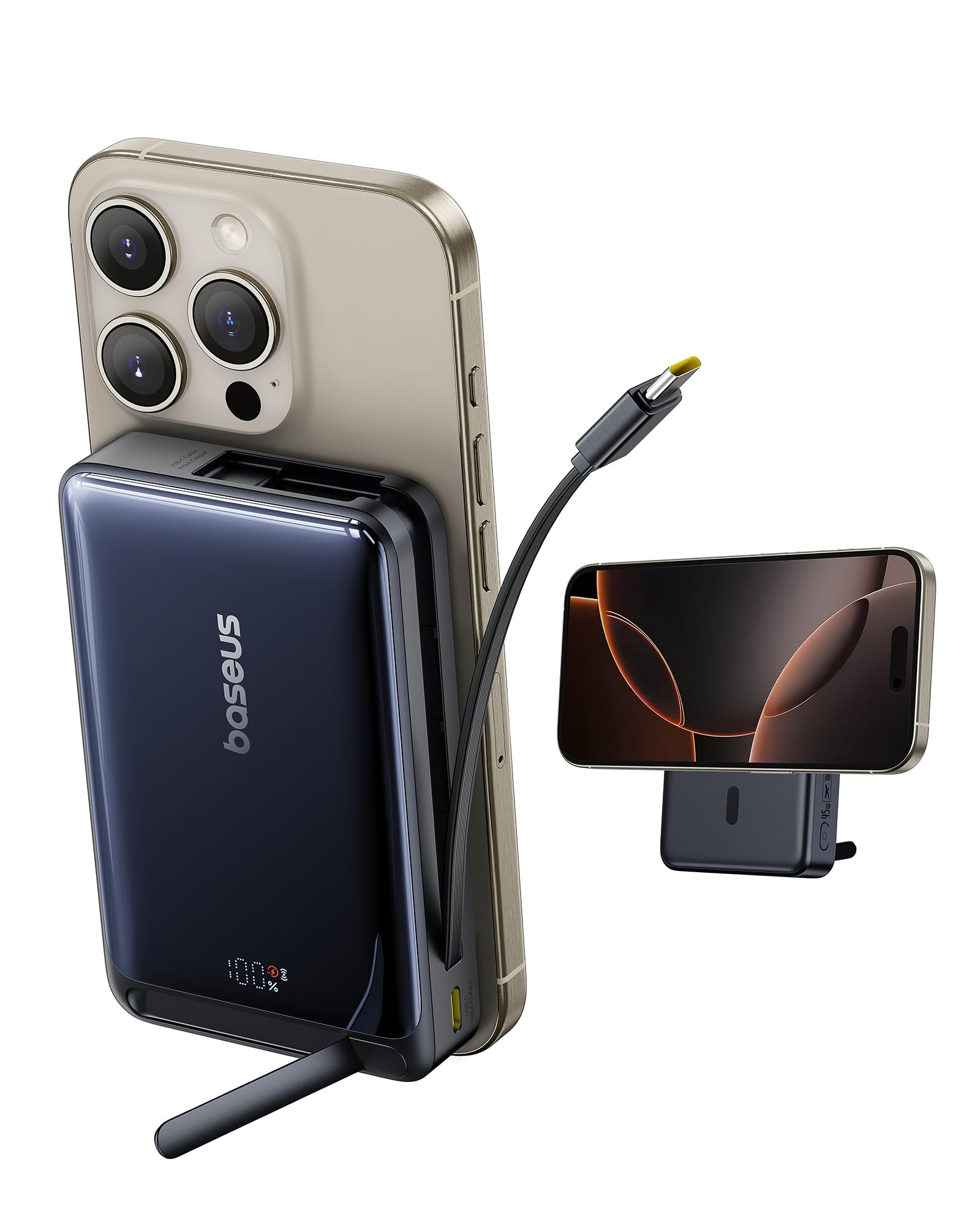 Foto 2 pulgar | Cargador Portátil Baseus Nomos P2 10,000mah 30w Para Iphone - Venta Internacional.