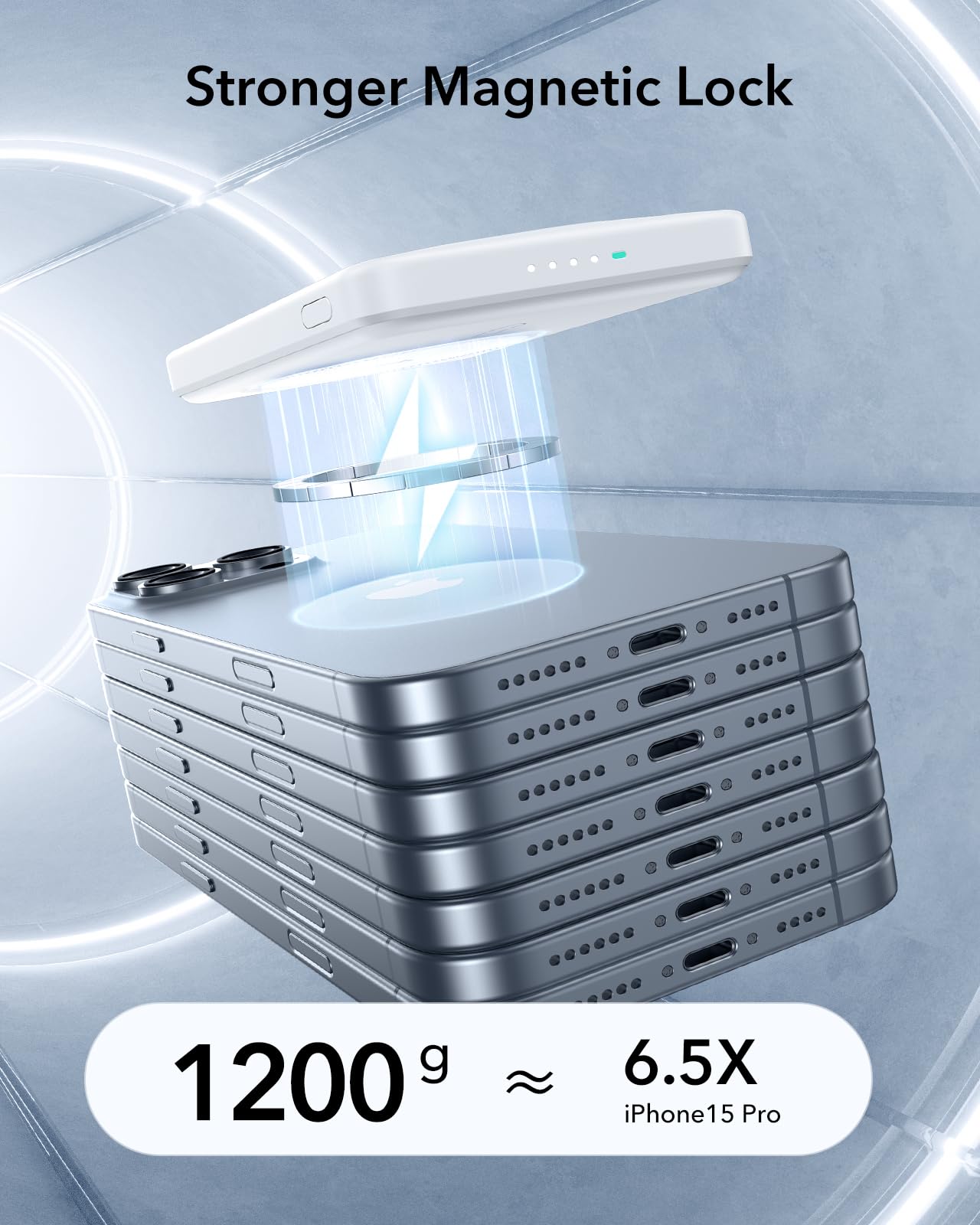 Foto 8 pulgar | Power Bank Esr Magsafe De 5000 Mah Con Soporte Para Iphone, Color Blanco - Venta Internacional.