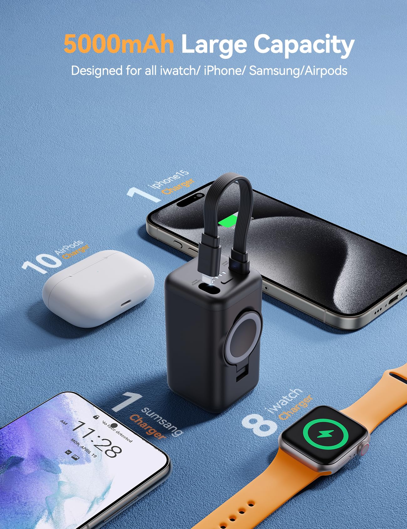 Foto 7 pulgar | Cargador Portátil Joyroom 5000mah Para Apple Watch Negro - Venta Internacional.