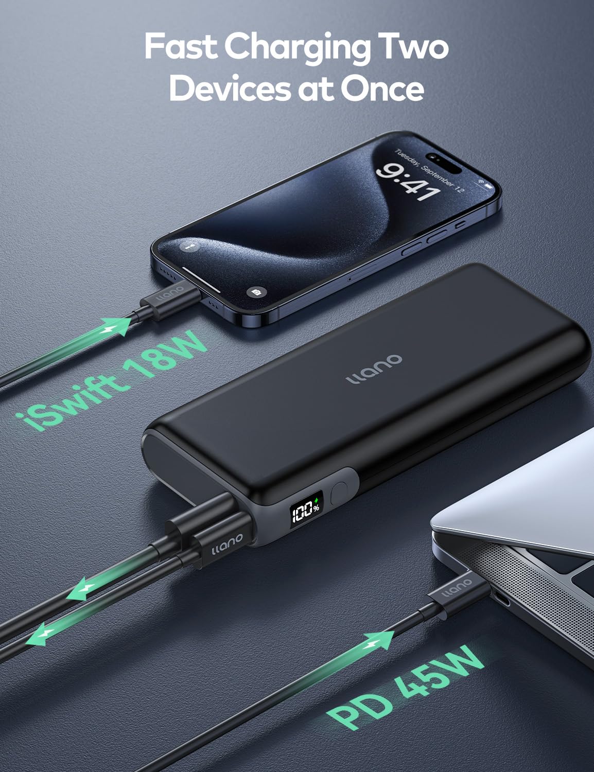 Foto 8 pulgar | Cargador Portátil Para Portátil Llano Power Bank De 65 W, 2000 Mah - Venta Internacional.
