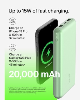 Foto 4 | Cargador Portátil Belkin De 20.000 Mah Con 1 Puerto Usb-c Y 2 Puertos Usb-a - Venta Internacional.