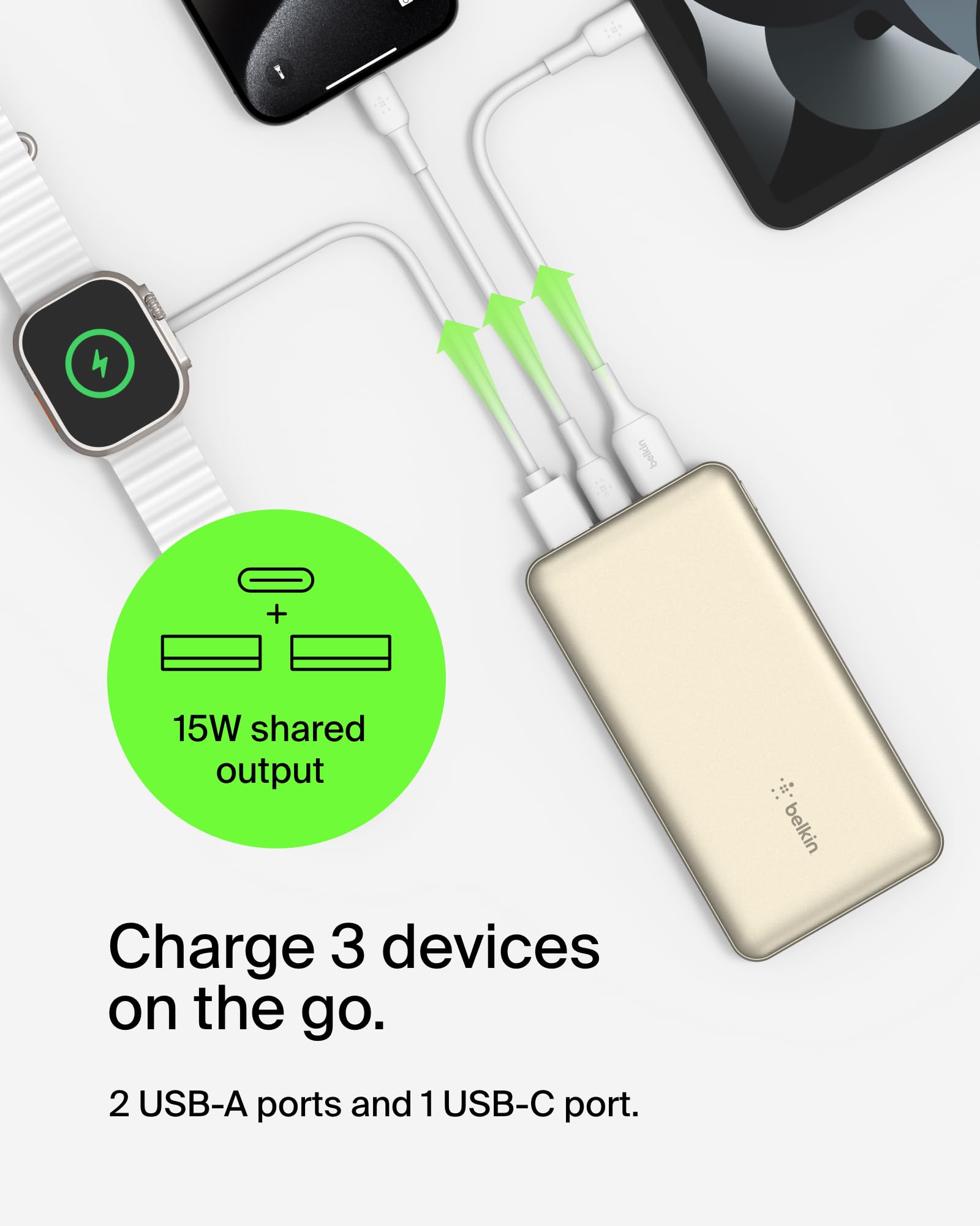 Foto 4 pulgar | Cargador Portátil Belkin Usb-c Power Bank De 10.000 Mah Con 3 Puertos - Venta Internacional.