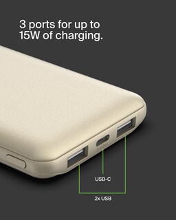 Foto 7 | Cargador Portátil Belkin Usb-c Power Bank De 10.000 Mah Con 3 Puertos - Venta Internacional.