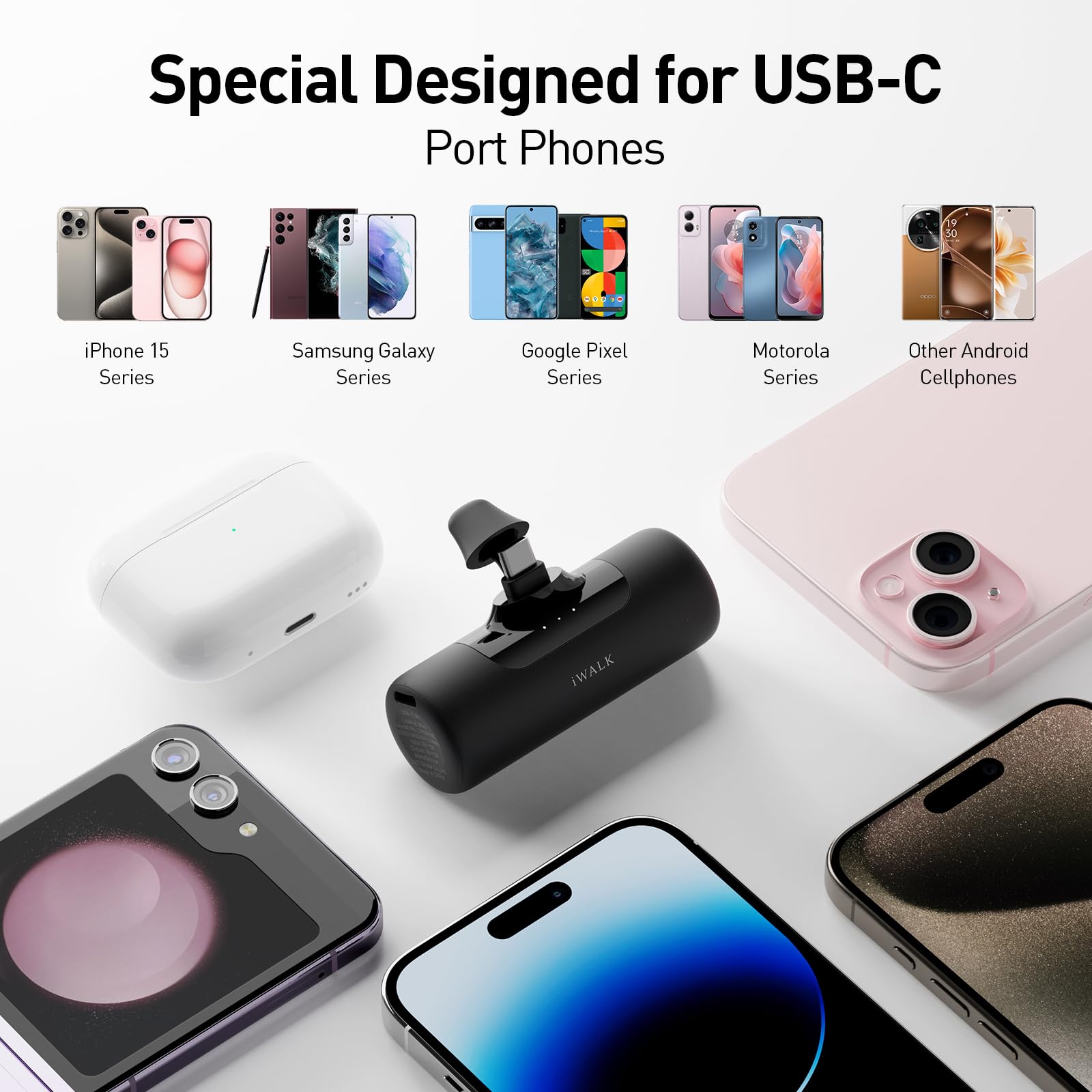 Foto 3 pulgar | Cargador Portátil Iwalk Power Bank De 4500 Mah Para Iphone 15/16 - Venta Internacional.