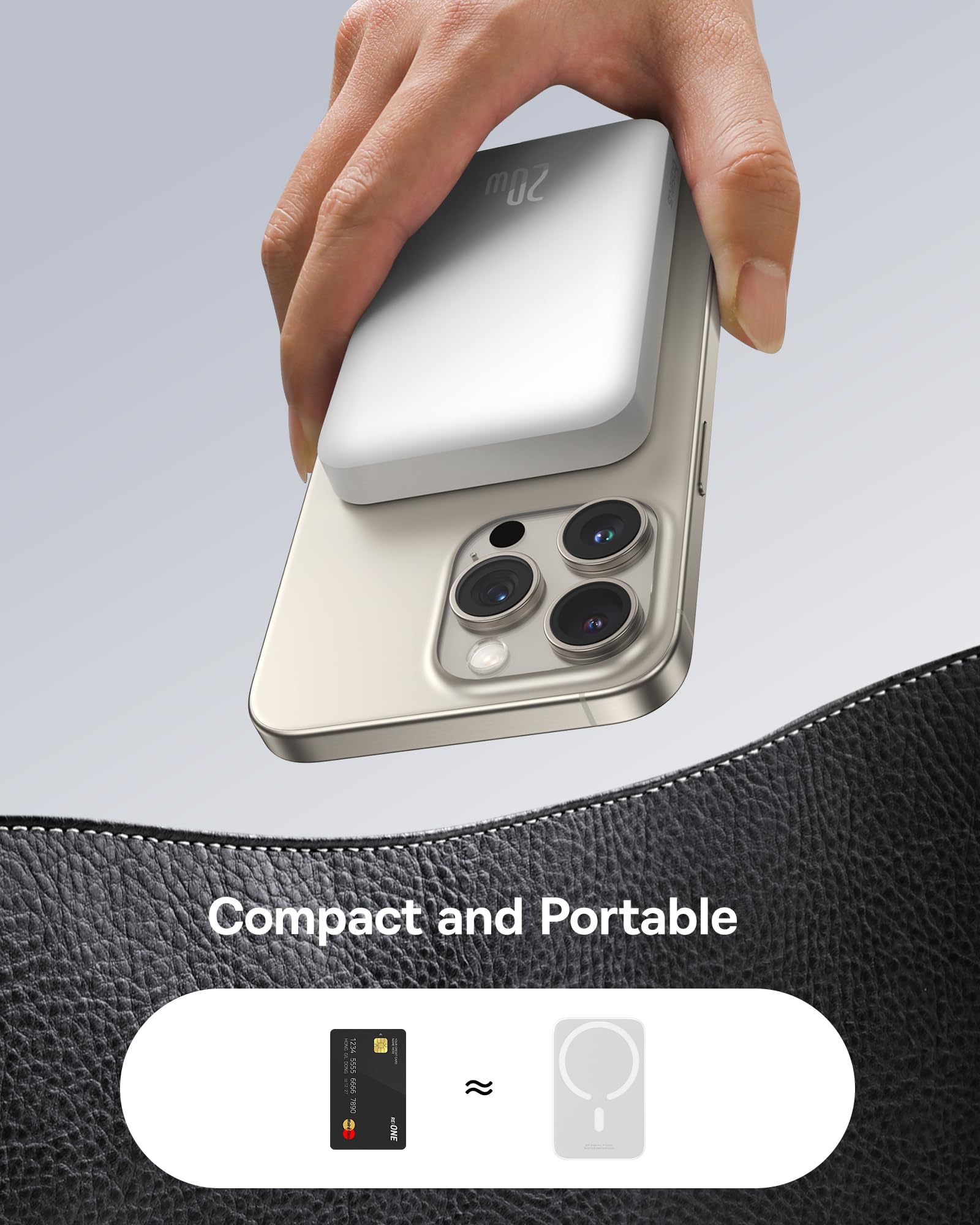 Foto 5 pulgar | Cargador Portátil Inalámbrico Baseus Para Batería Magsafe De 6000 Mah - Venta Internacional.