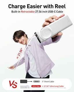 Foto 2 | Power Bank Iwalk Reel De 20000 Mah Y 65 W Con Cable Usb-c Retráctil - Venta Internacional.