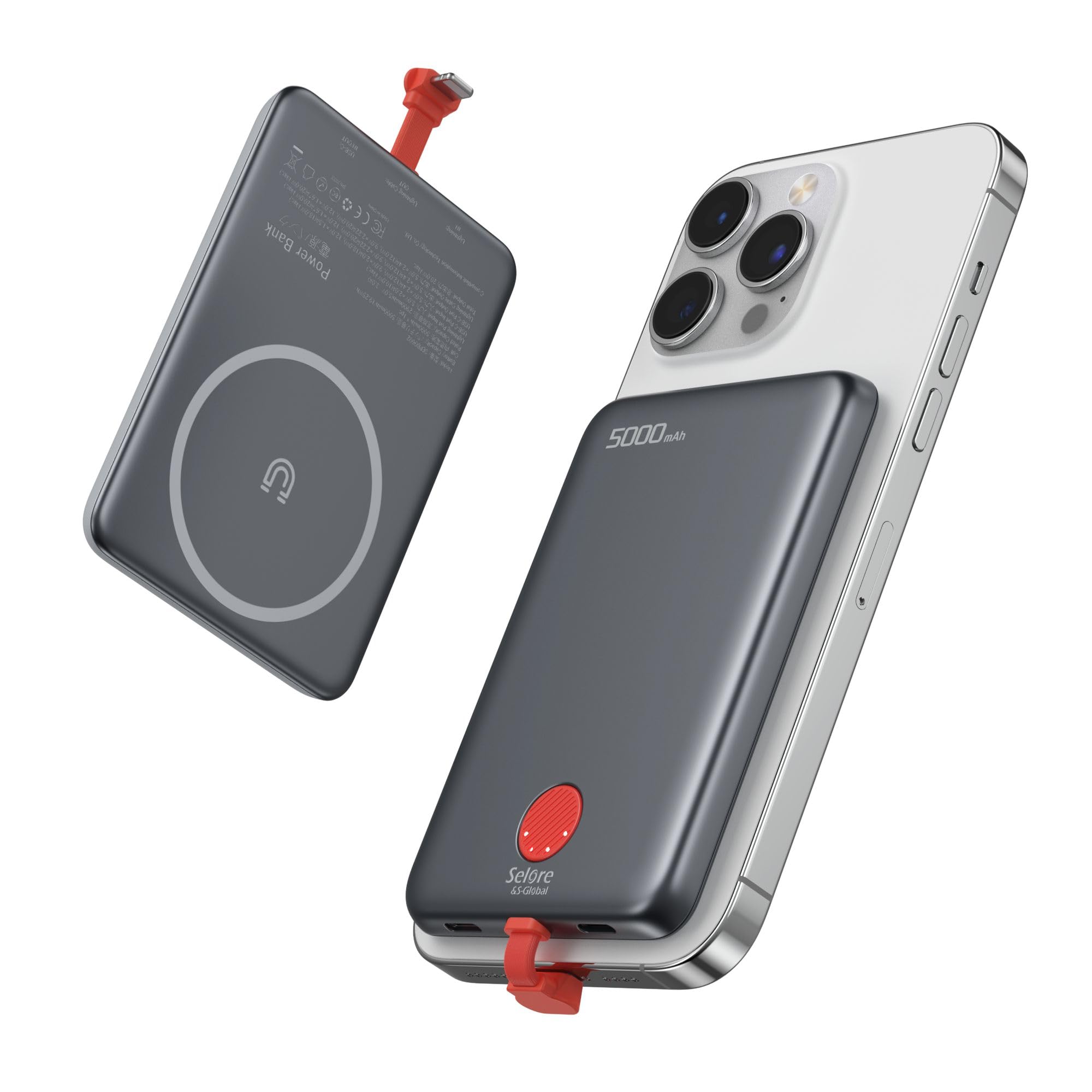 Foto 1 | Cargador Portátil Selore&s-global 5000 Mah Con Cable Para Iphone De 20 W - Venta Internacional.