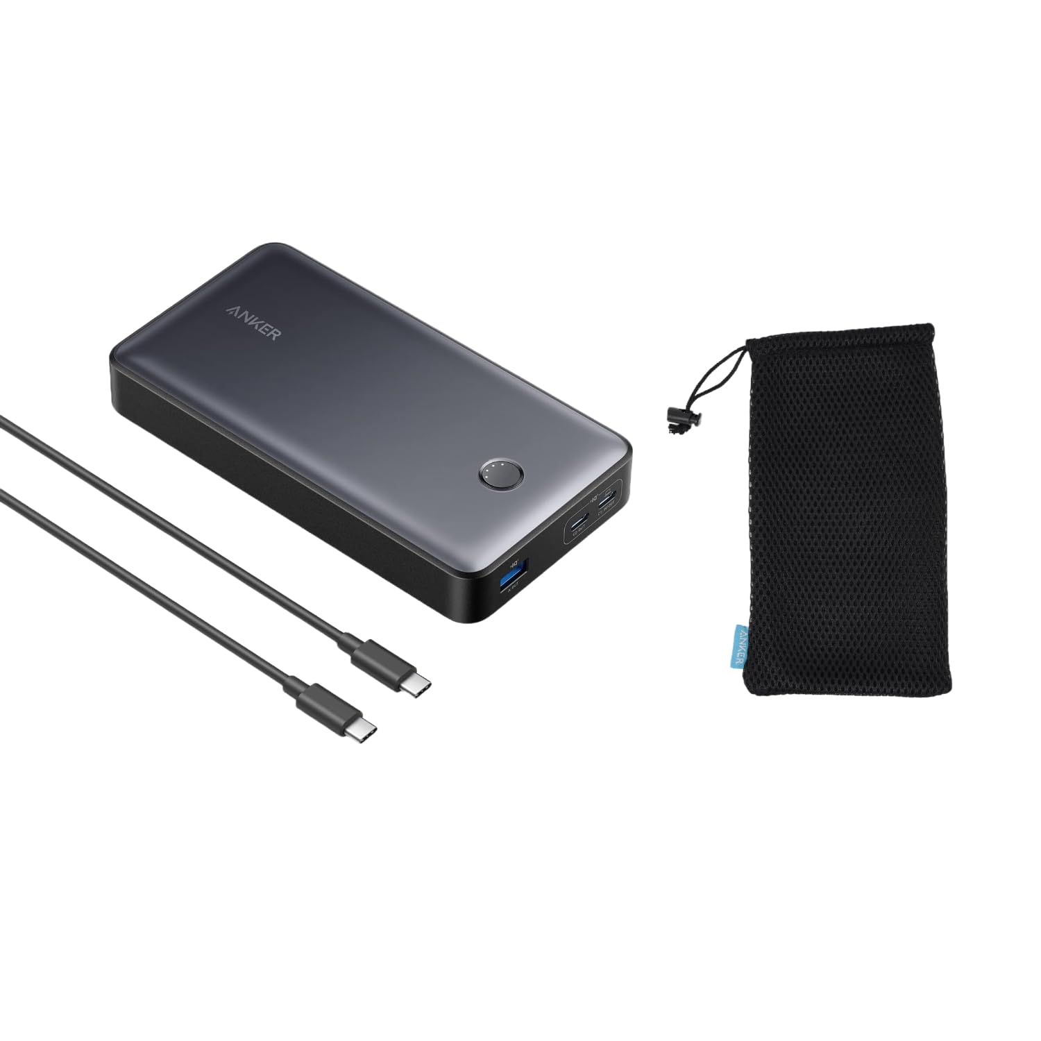 Batería Externa Anker 537 24000 Mah 65 W Pd Con 3 Puertos Usb-a/c - Venta Internacional.