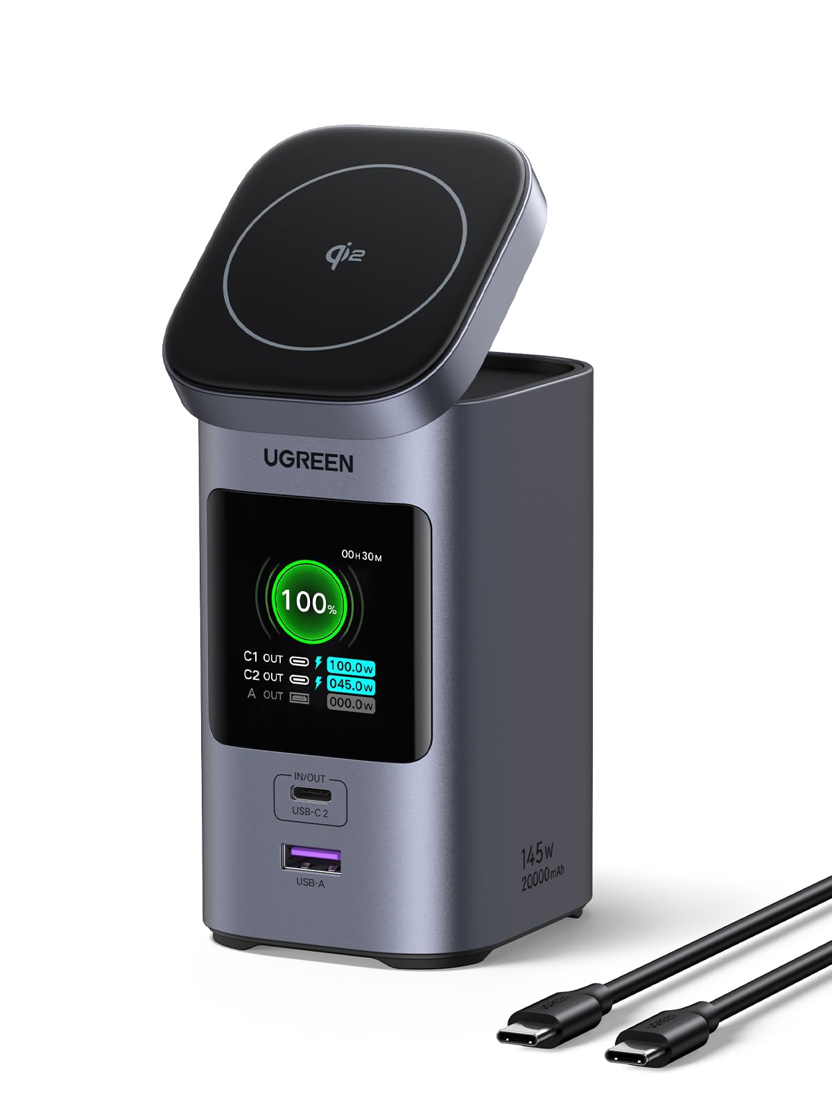 Batería Externa Ugreen Nexode 20000 Mah 145 W Pd 3.0 72 Wh Qi2 - Venta Internacional.