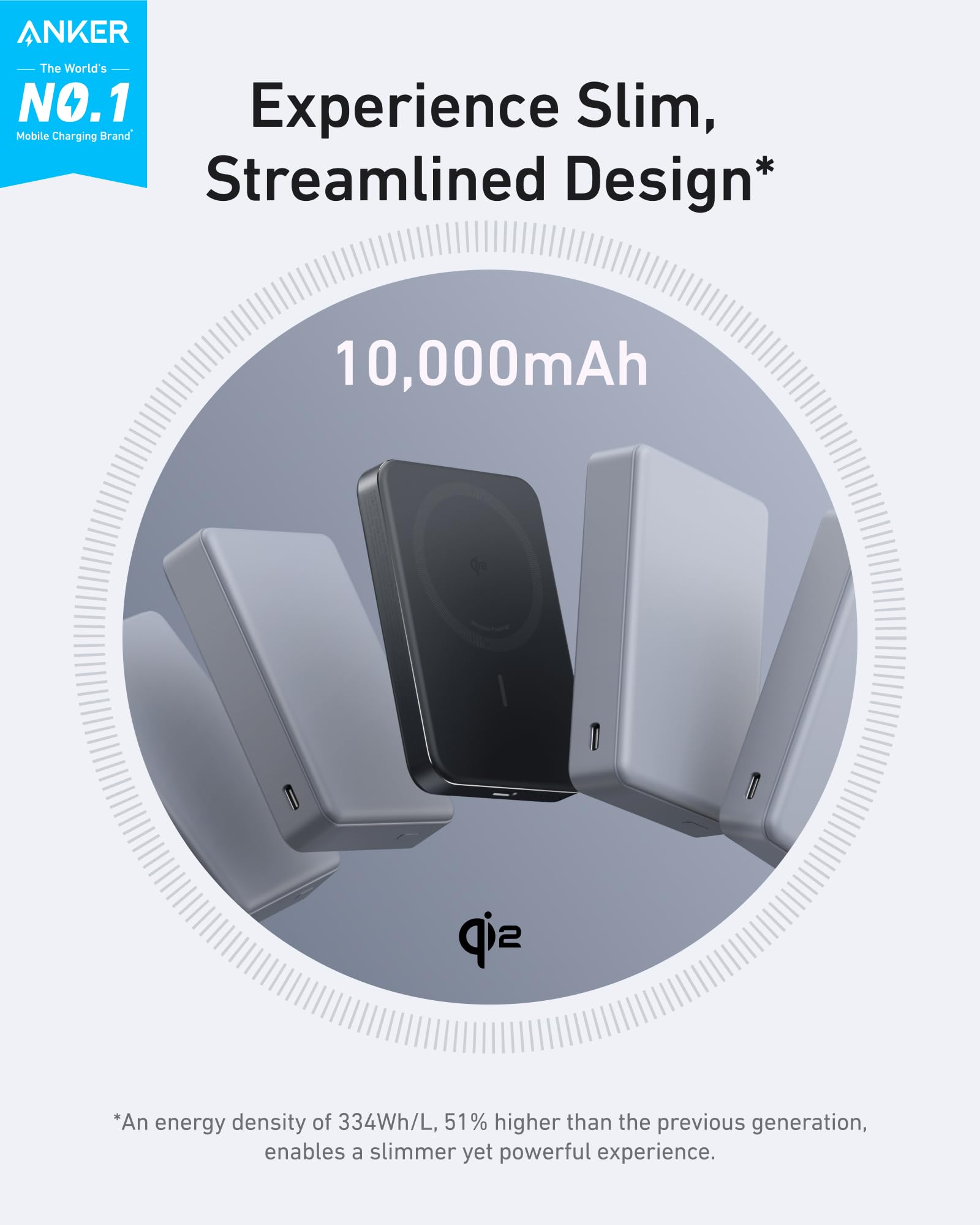 Foto 3 pulgar | Power Bank Anker Maggo 10.000 mAh con Carga Inalámbrica de 15 W - Venta Internacional