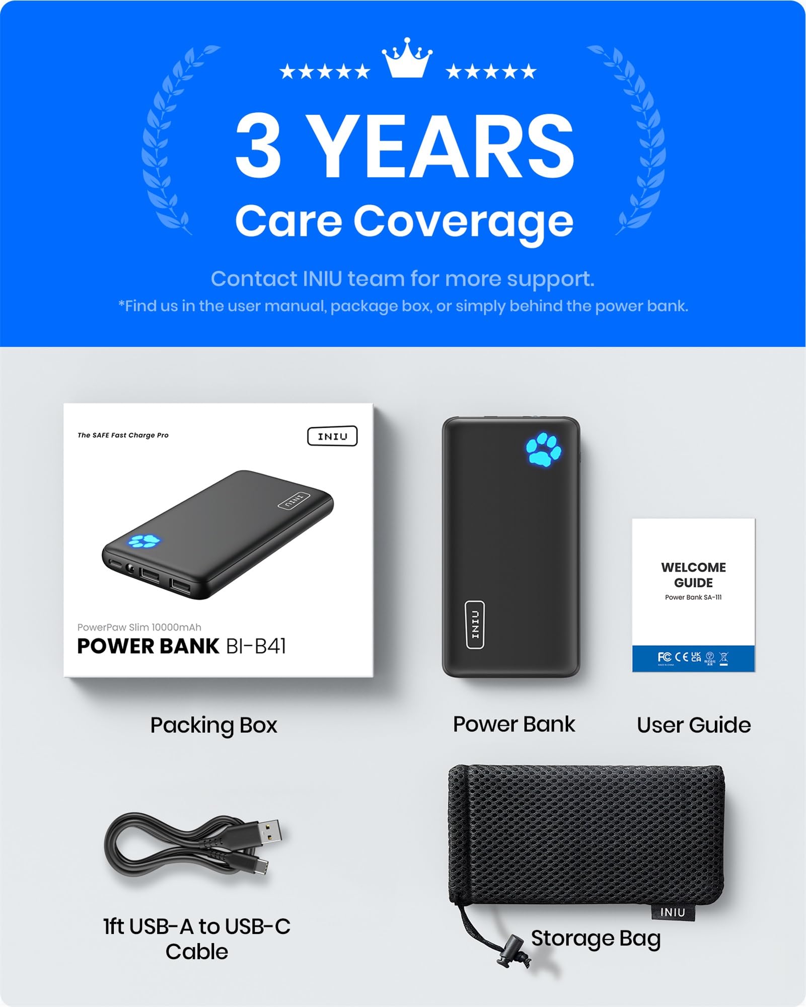 Foto 8 pulgar | Power Bank Iniu 10000 Mah 5 V/3 A Carga de Alta Velocidad Usb-c - Venta Internacional