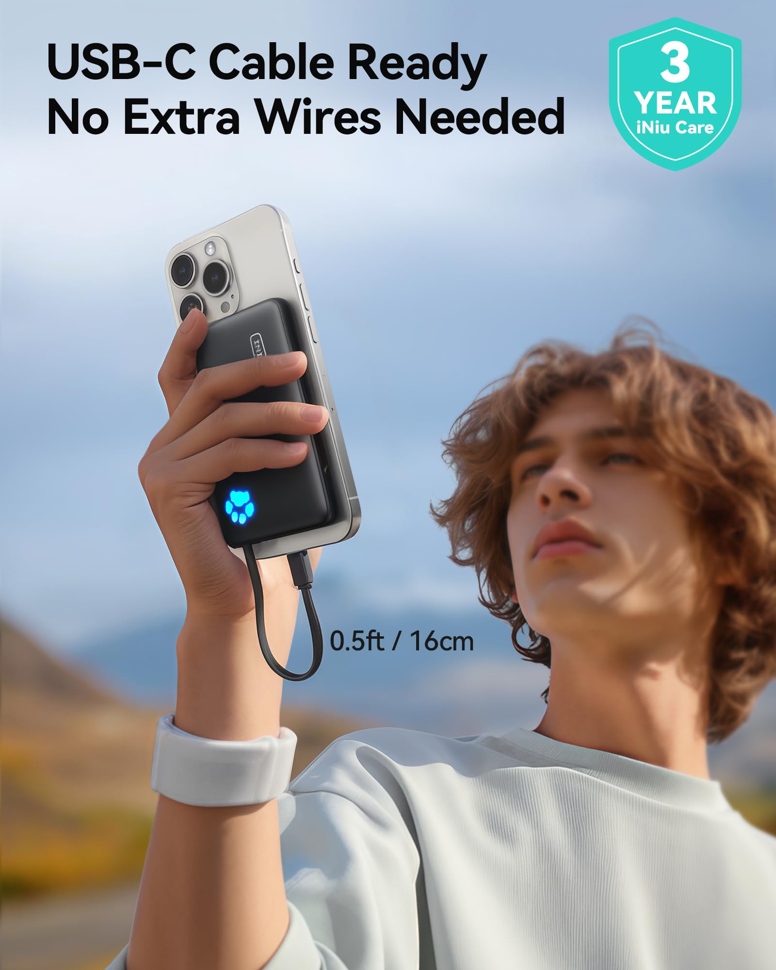 Foto 3 pulgar | Cargador Portátil Iniu Power Bank De 10000 Mah Usb-c 20w Pd - Venta Internacional.