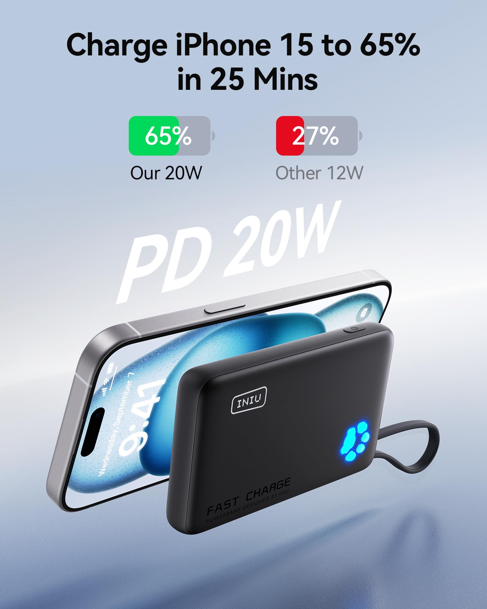 Foto 4 pulgar | Cargador Portátil Iniu Power Bank De 10000 Mah Usb-c 20w Pd - Venta Internacional.