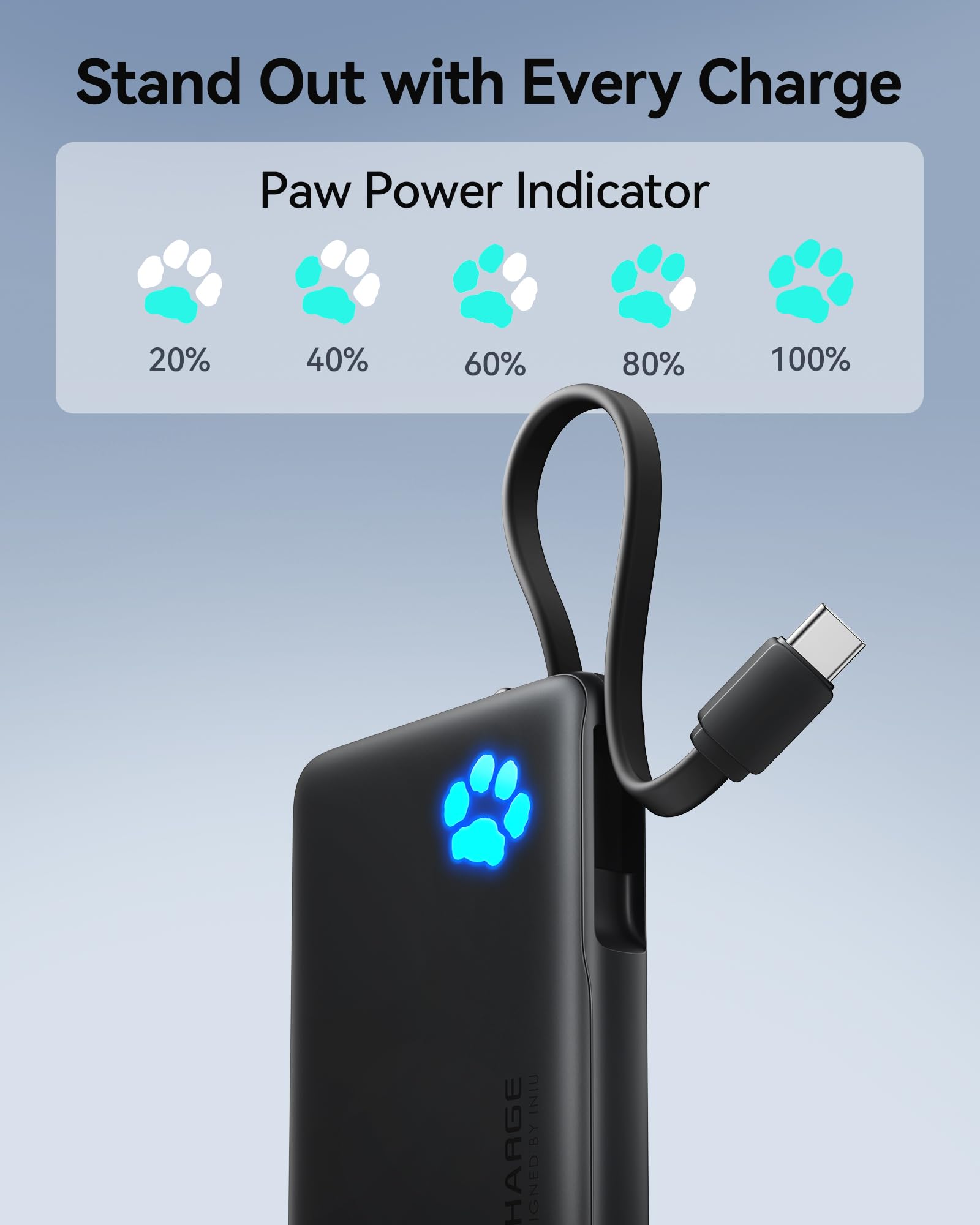 Foto 8 pulgar | Cargador Portátil Iniu Power Bank De 10000 Mah Usb-c 20w Pd - Venta Internacional.