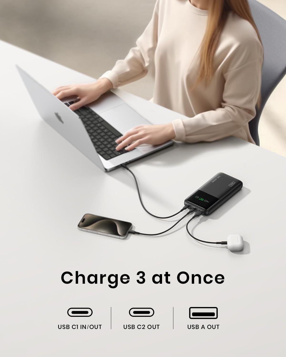 Foto 6 pulgar | Power Bank Iniu 27000 Mah 140 W Usb-c Pd De Alta Capacidad - Venta Internacional.