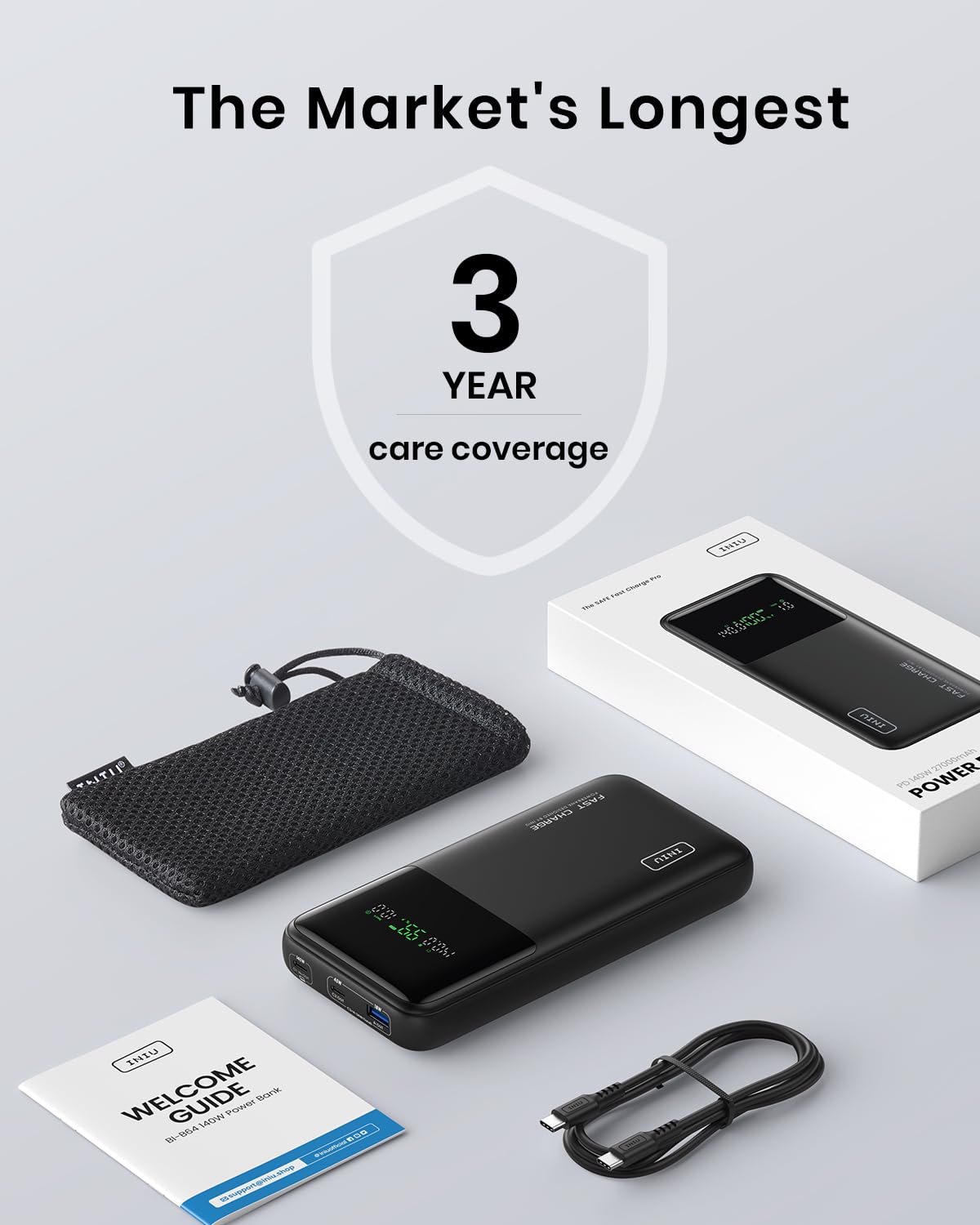 Foto 8 pulgar | Power Bank Iniu 27000 Mah 140 W Usb-c Pd De Alta Capacidad - Venta Internacional.