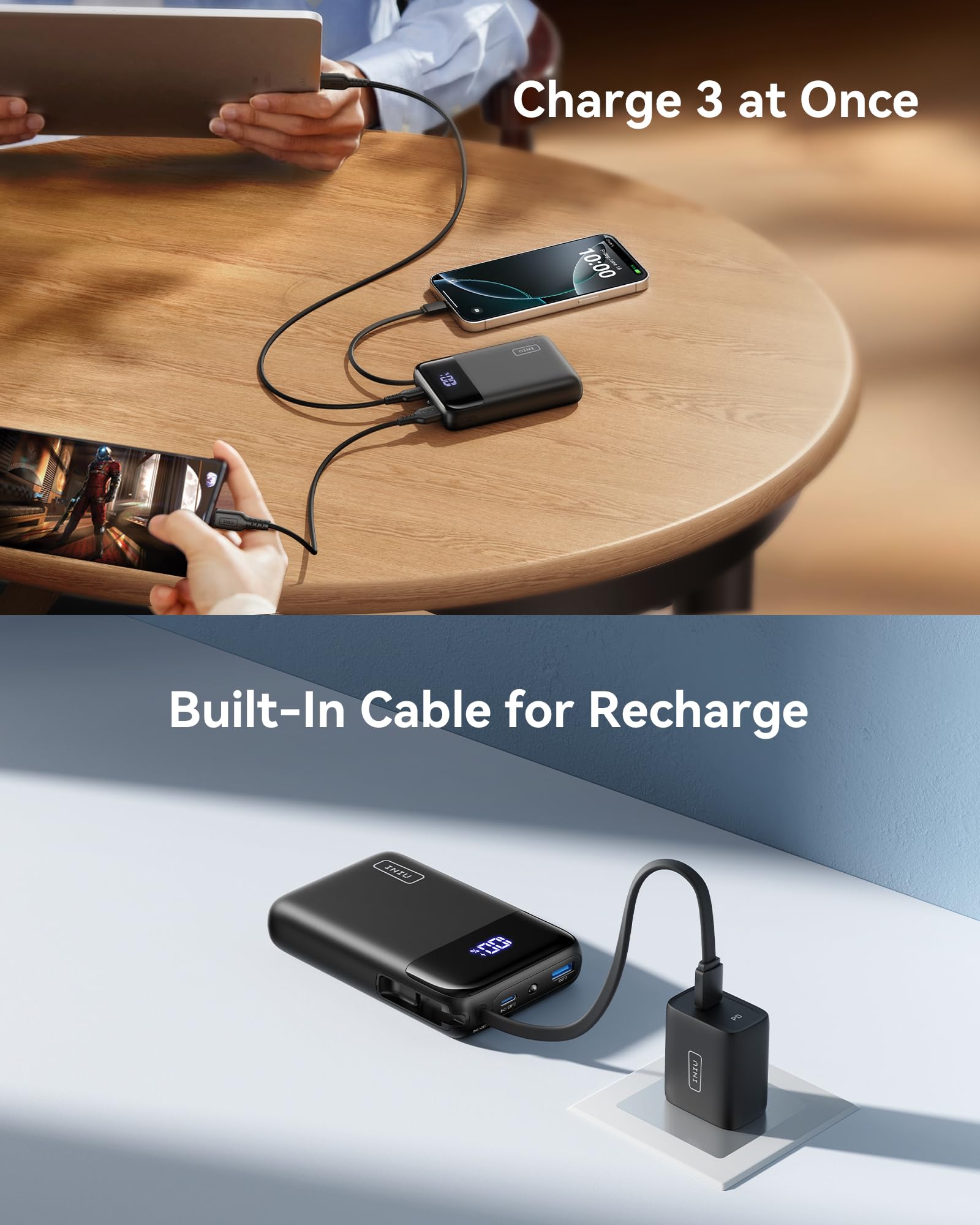 Foto 7 pulgar | Cargador Portátil Iniu 20000mah Power Bank 45w Pd Fast Charge - Venta Internacional.