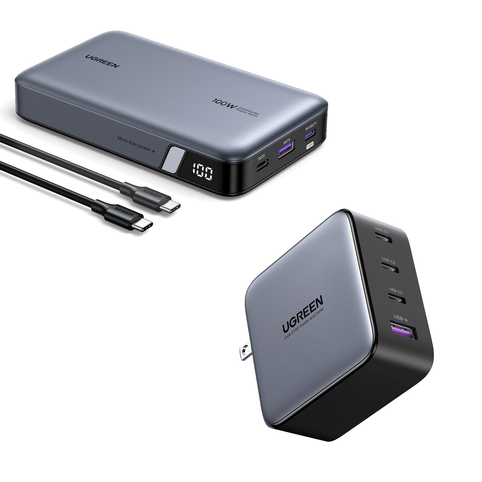 Power Bank Ugreen 20000 Mah 100 W Con Paquete De Cargador Usb C De 100 W - Venta Internacional.
