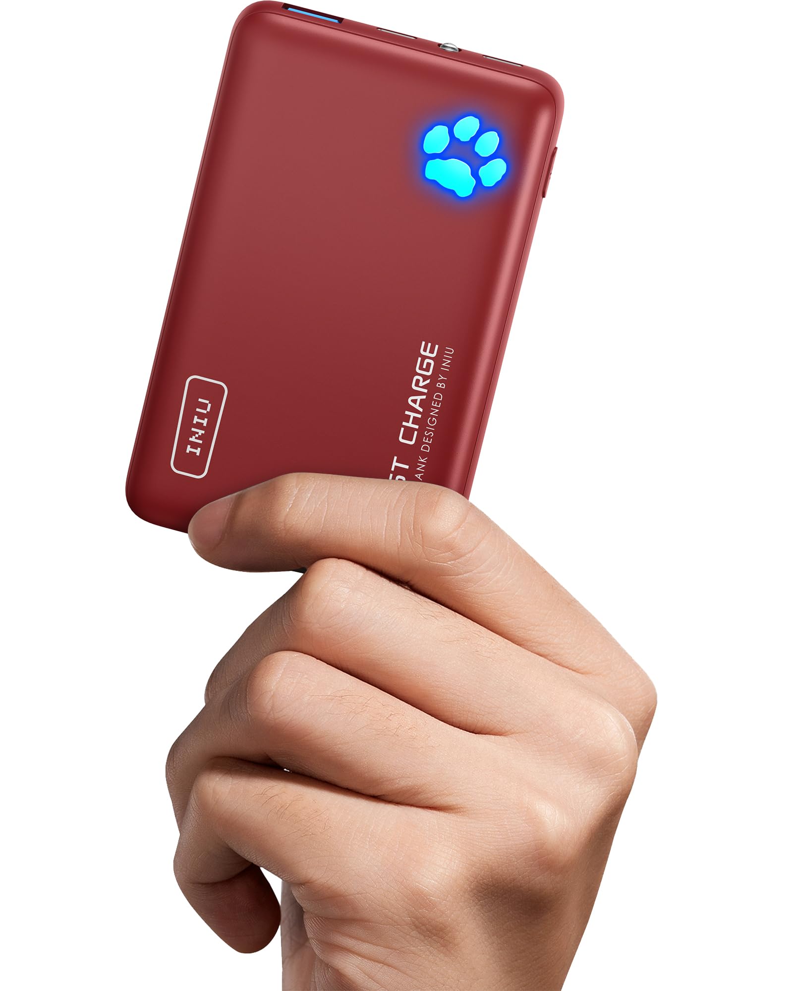 Foto 2 pulgar | Cargador Portátil Iniu 10000 Mah 22,5 W De Carga Rápida Rojo - Venta Internacional.