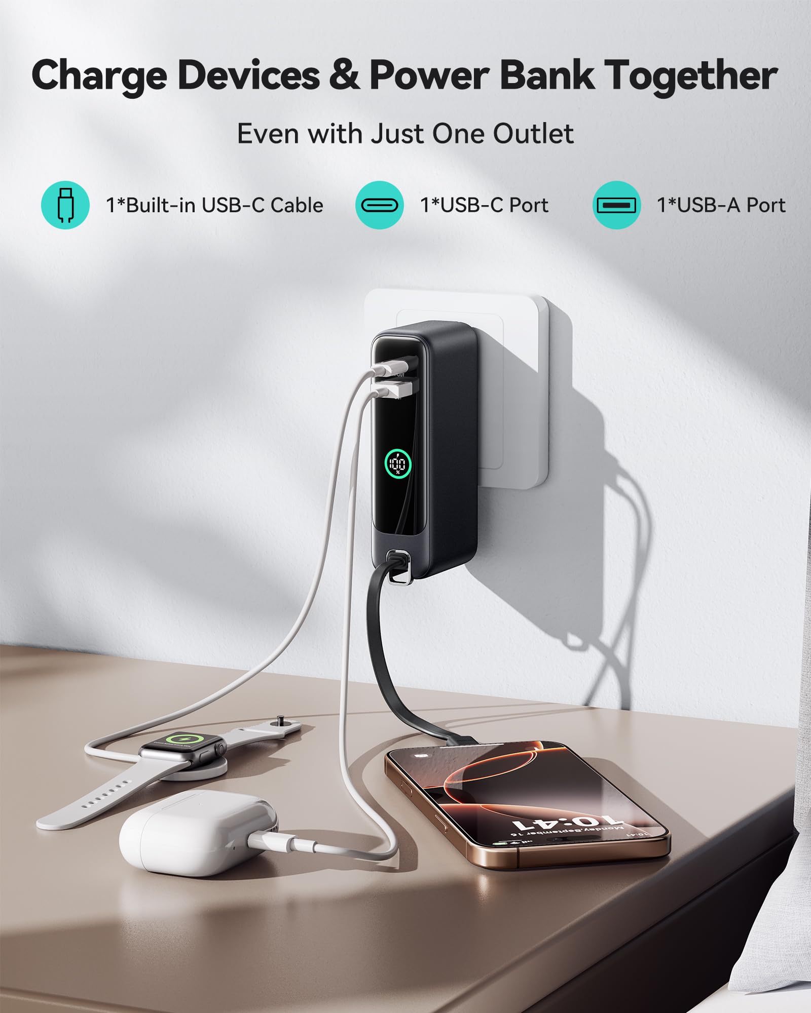 Foto 5 | Cargador Portátil Iniu Power Bank De 10000 Mah, Carga Rápida Pd De 30 W - Venta Internacional.