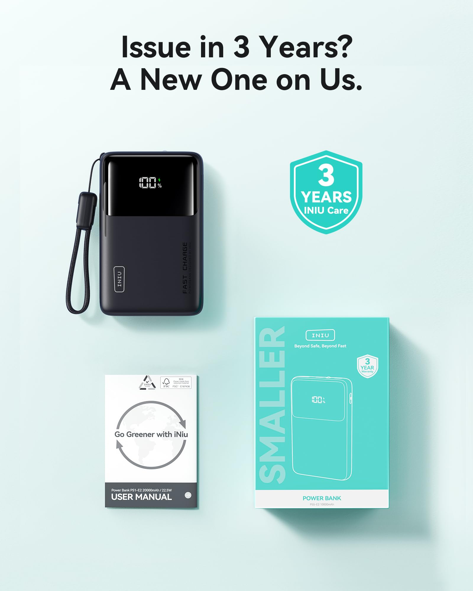 Foto 8 pulgar | Cargador Portátil Iniu 10000 Mah 45 W Pd Power Bank Usb-c - Venta Internacional.
