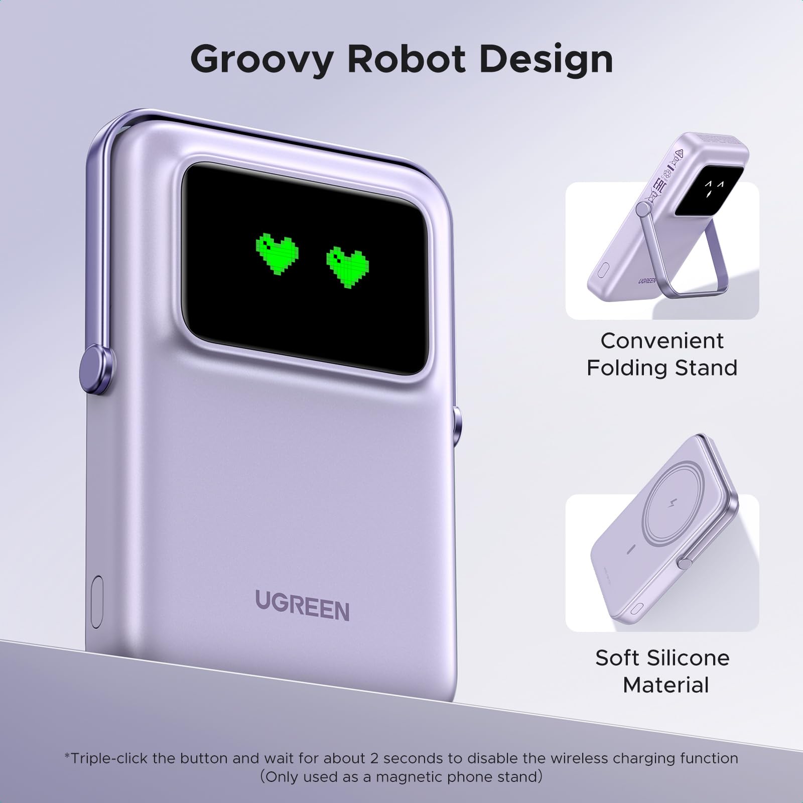 Foto 5 | Cargador Portátil Ugreen Uno De 10000 Mah Con Banco De Energía Inalámbrico - Venta Internacional.