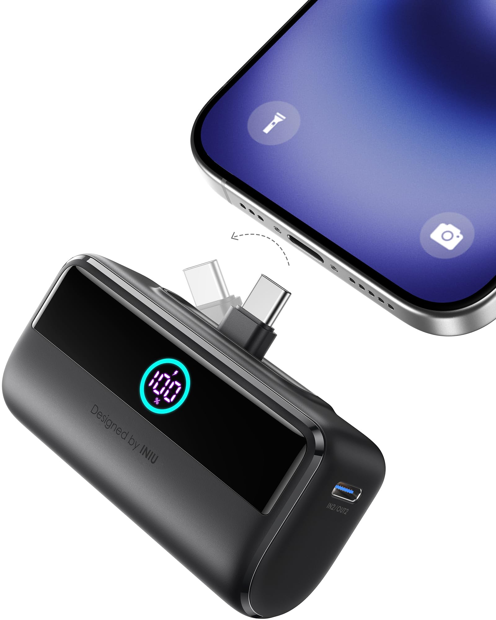 Foto 2 pulgar | Mini Cargador Portátil Power Bank Iniu De 5500 Mah Con Usb-c De 22,5 W - Venta Internacional.