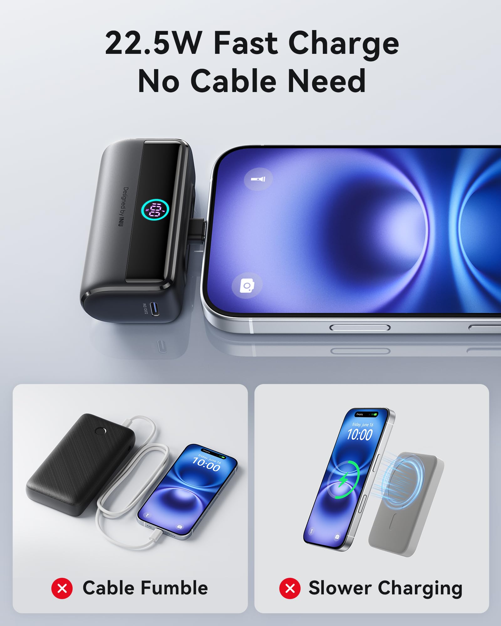 Foto 4 pulgar | Mini Cargador Portátil Power Bank Iniu De 5500 Mah Con Usb-c De 22,5 W - Venta Internacional.