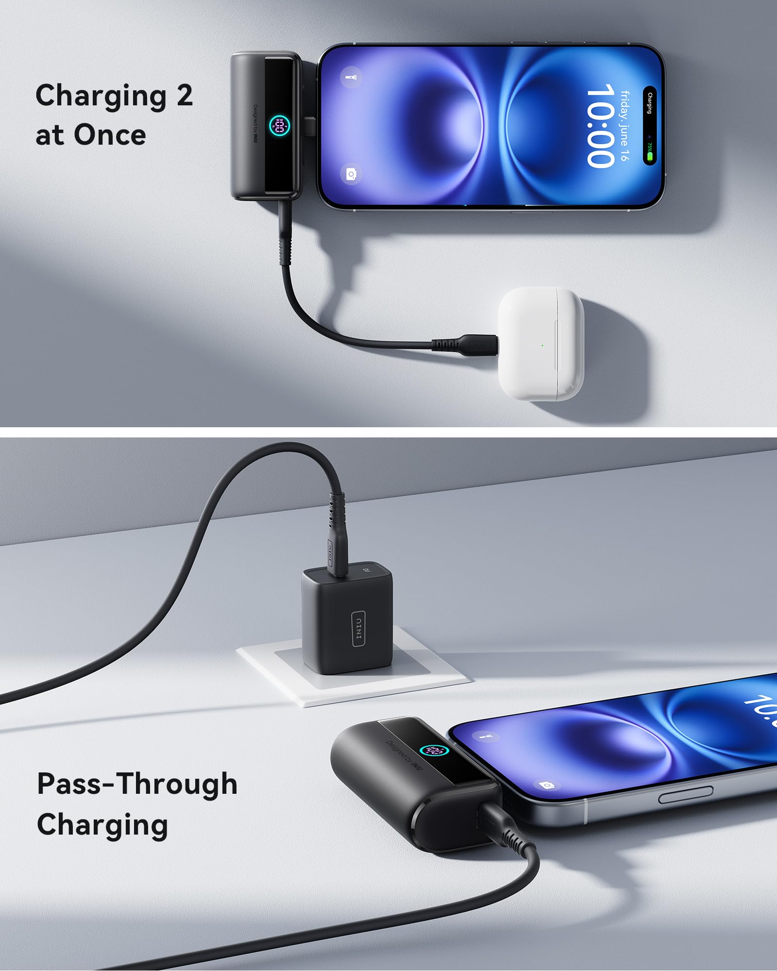 Foto 6 pulgar | Mini Cargador Portátil Power Bank Iniu De 5500 Mah Con Usb-c De 22,5 W - Venta Internacional.