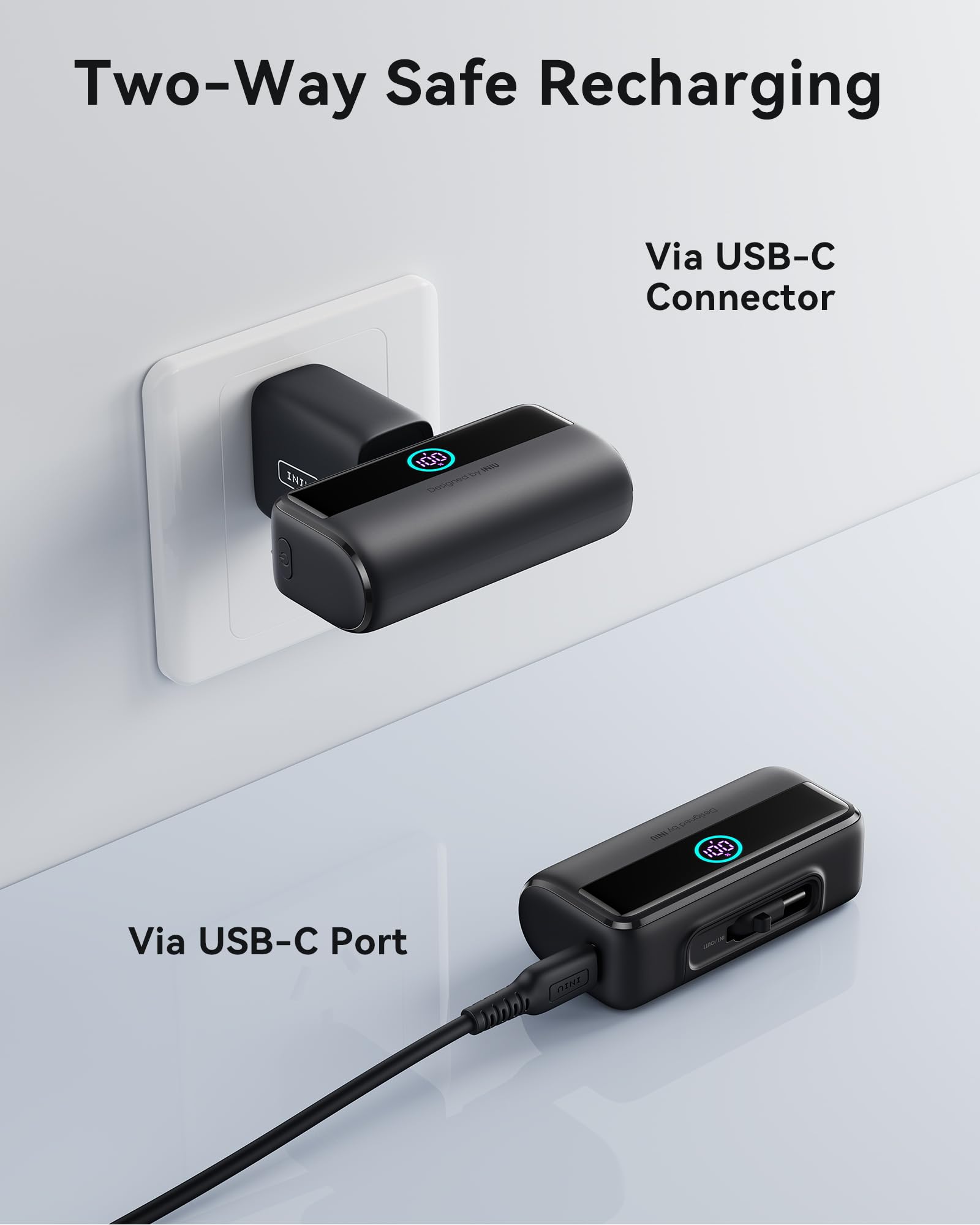 Foto 7 pulgar | Mini Cargador Portátil Power Bank Iniu De 5500 Mah Con Usb-c De 22,5 W - Venta Internacional.