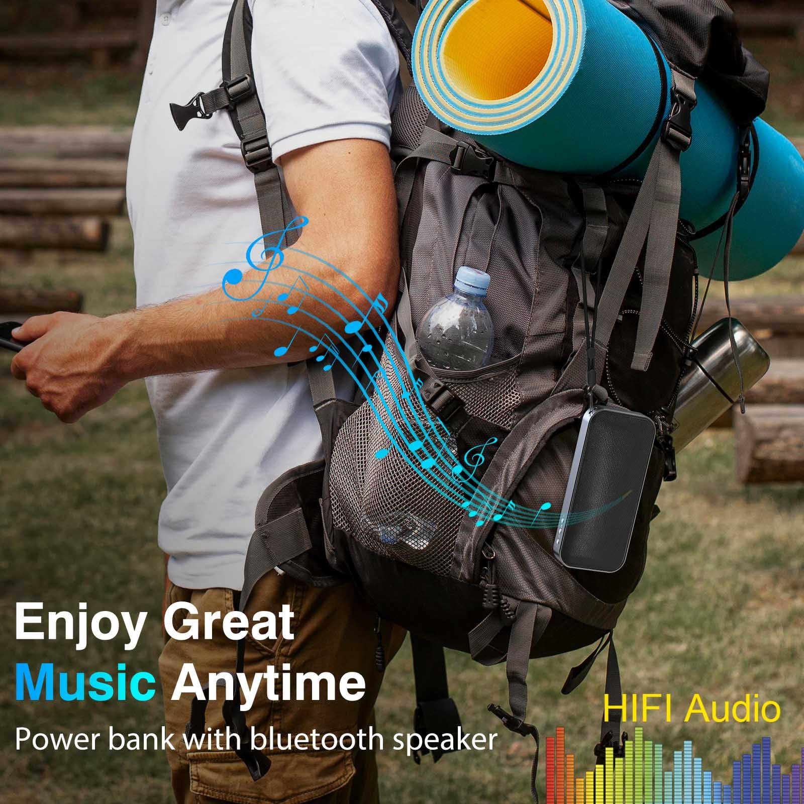 Foto 4 pulgar | Cargador Portátil Power Bank Con Altavoz Bluetooth De 5000 Mah - Venta Internacional.