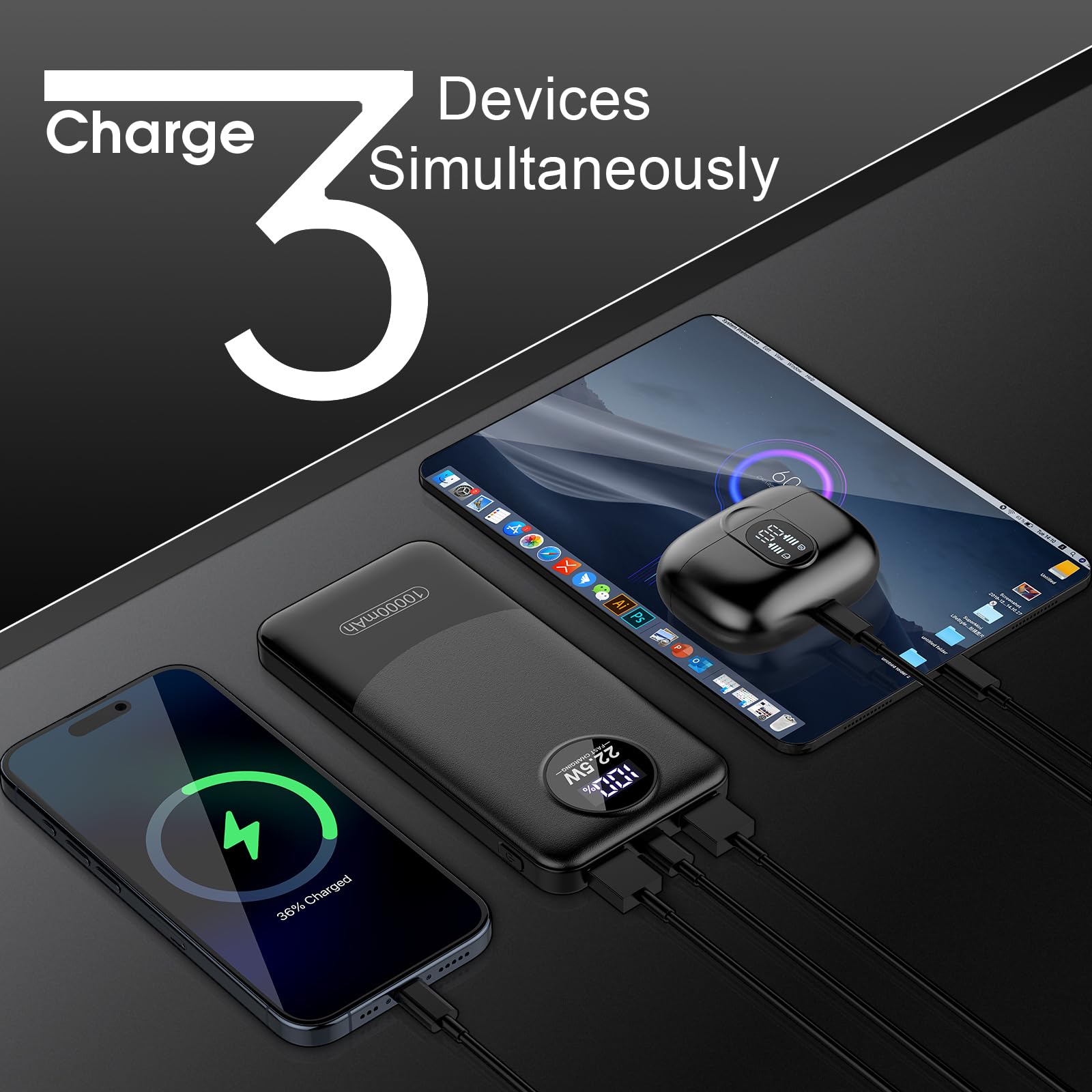 Foto 5 pulgar | Cargador Portátil Power Bank De 10000 Mah Usb-c De 22,5 W De Carga Rápida - Venta Internacional.